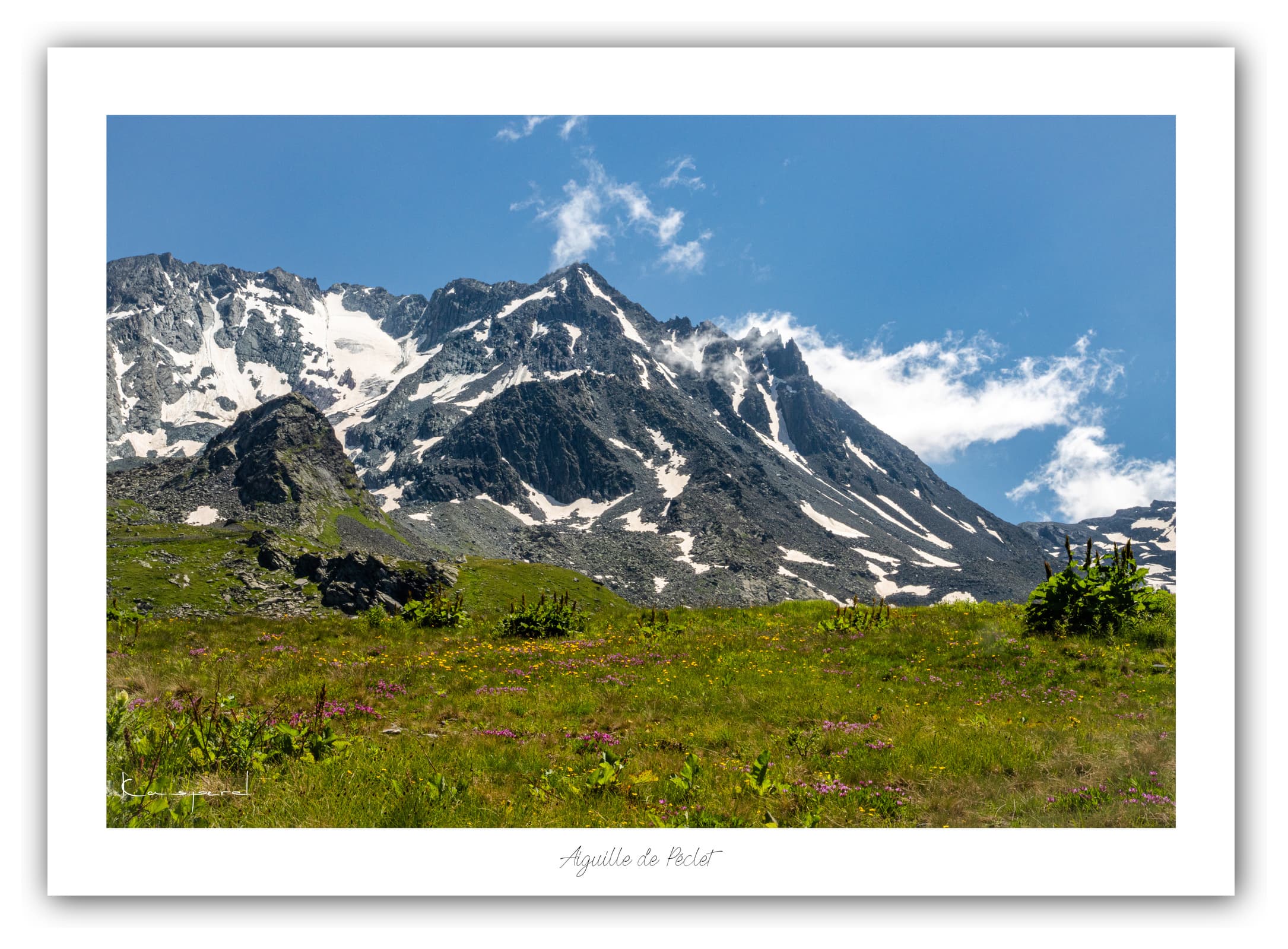 Générique Poster Aiguille de Péclet (Savoie). Affiches Formats 30x40cm, 40x60 cm ou 50x70 cm. Impression sur Papier Photo. Décoration murale. Paysage. Montagne.
