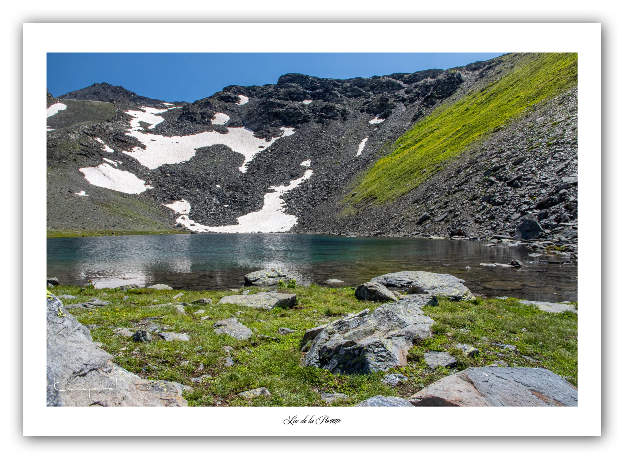 Générique Poster Lac de la Portette (Savoie). Affiches Formats 30x40cm, 40x60 cm ou 50x70 cm. Impression sur Papier Photo. Décoration murale. Paysage. Montagne.