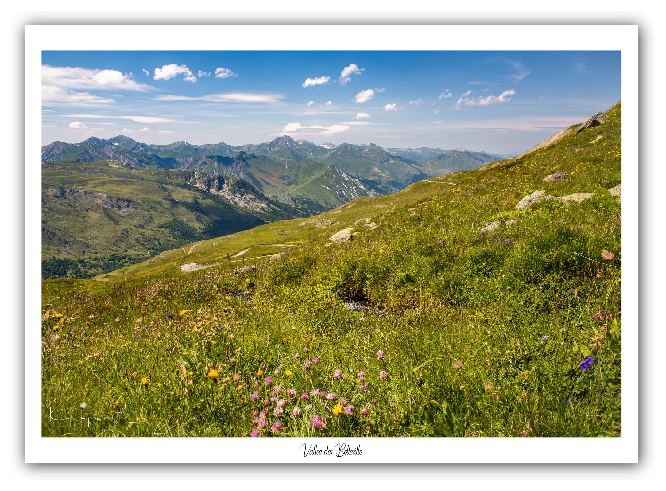 Générique Poster Vallée des Belleville (Savoie). Affiches Formats 30x40cm, 40x60 cm ou 50x70 cm. Impression sur Papier Photo. Décoration murale. Paysage. Montagne.
