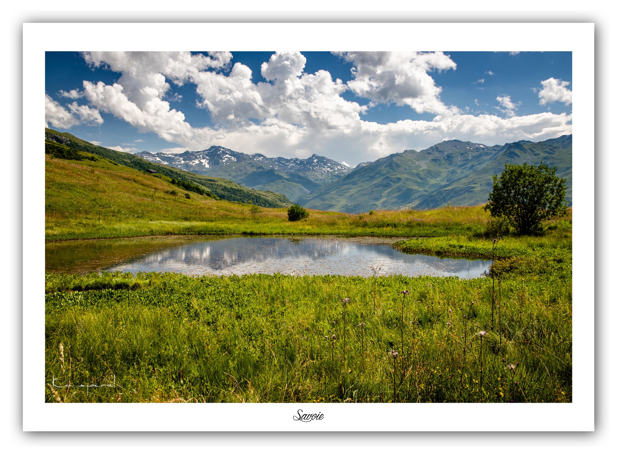 Générique Poster Paysage Savoyard (Les 3 Vallées). Affiches Formats 30x40cm, 40x60 cm ou 50x70 cm. Impression sur Papier Photo. Décoration murale. Paysage. Montagne.