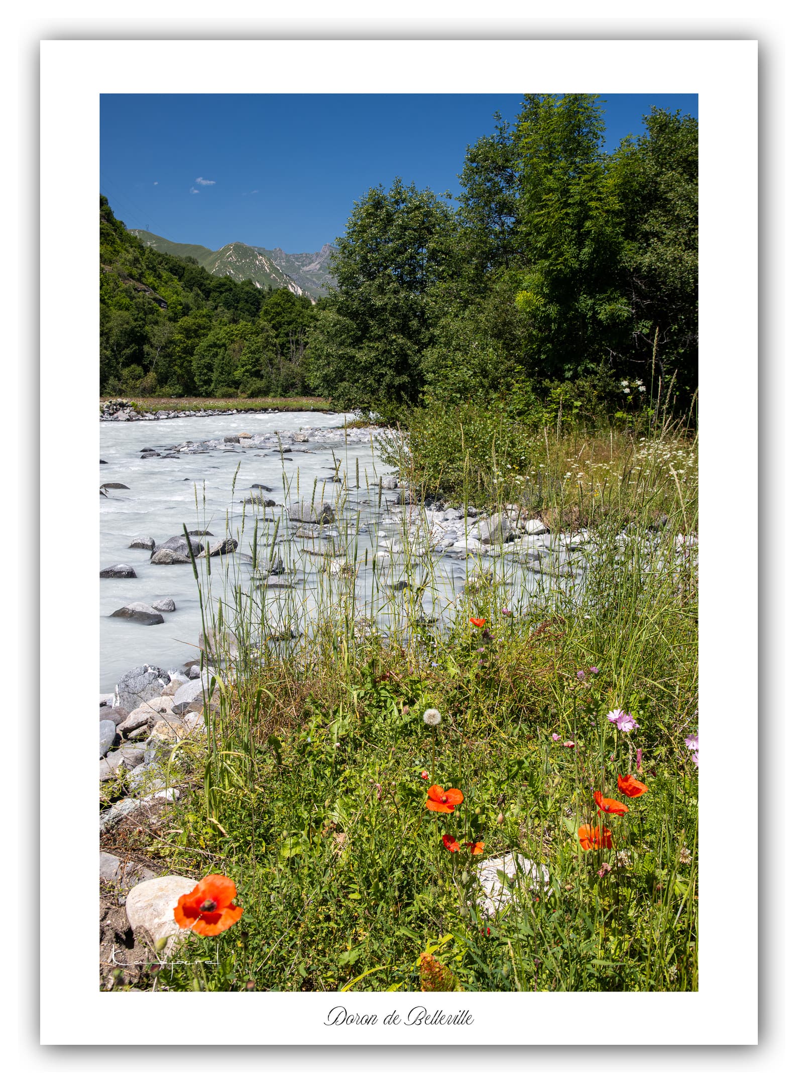 Générique Poster Doron de Belleville (Savoie). Affiches Formats 30x40cm, 40x60 cm ou 50x70 cm. Impression sur Papier Photo. Décoration murale. Paysage. Montagne.