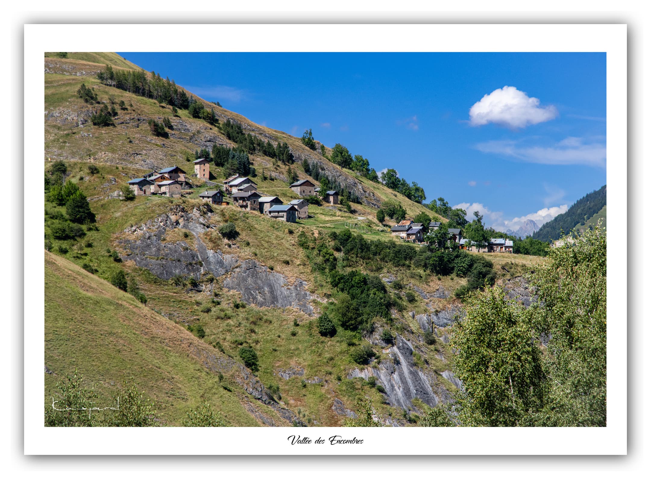 Générique Poster Le Hameau des Encombres (Savoie). Affiches Formats 30x40cm, 40x60 cm ou 50x70 cm. Impression sur Papier Photo. Décoration murale. Paysage. Montagne.
