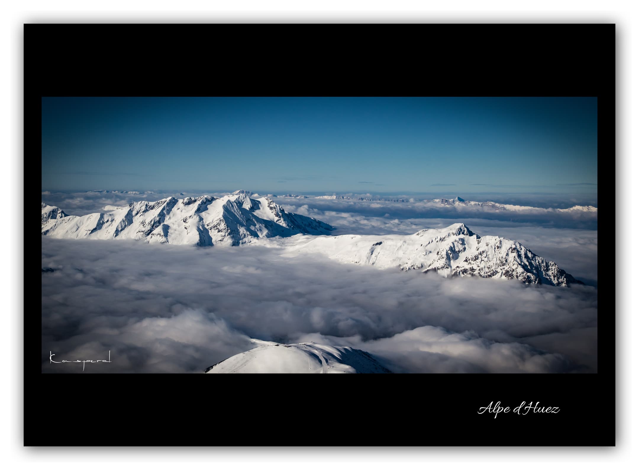 Poster L'Alpe d'Huez - Les Alpes (France). Affiches Formats 30x40 cm, 40x60 cm ou 50x70 cm. Impression sur Papier Photo. Décoration murale. Paysage Montagne.