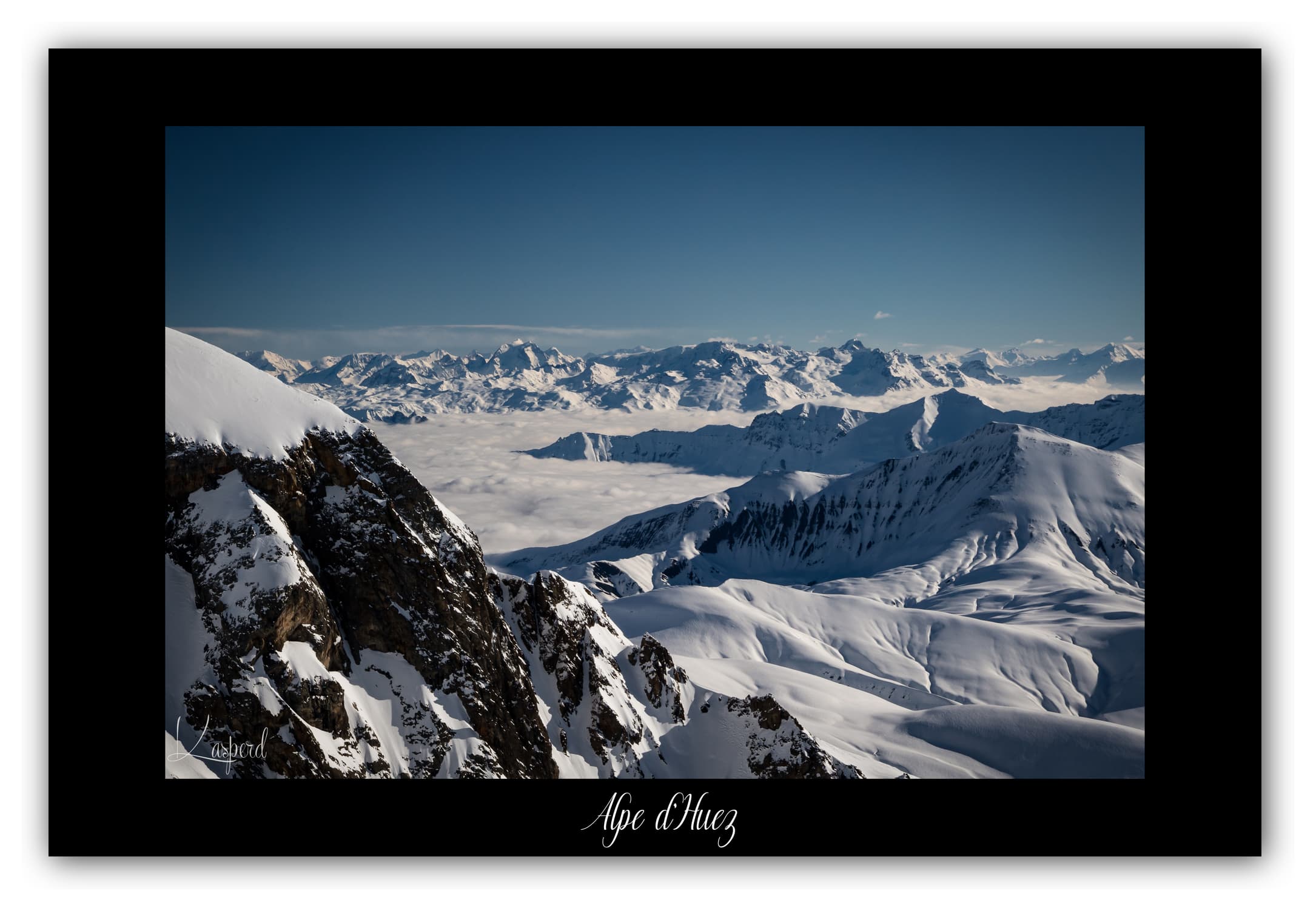Poster Paysage d'Hiver en Isère - Les Alpes (France). Affiches Formats 30x40 cm, 40x60 cm ou 50x70 cm. Impression sur Papier Photo. Décoration murale. Paysage Montagne.
