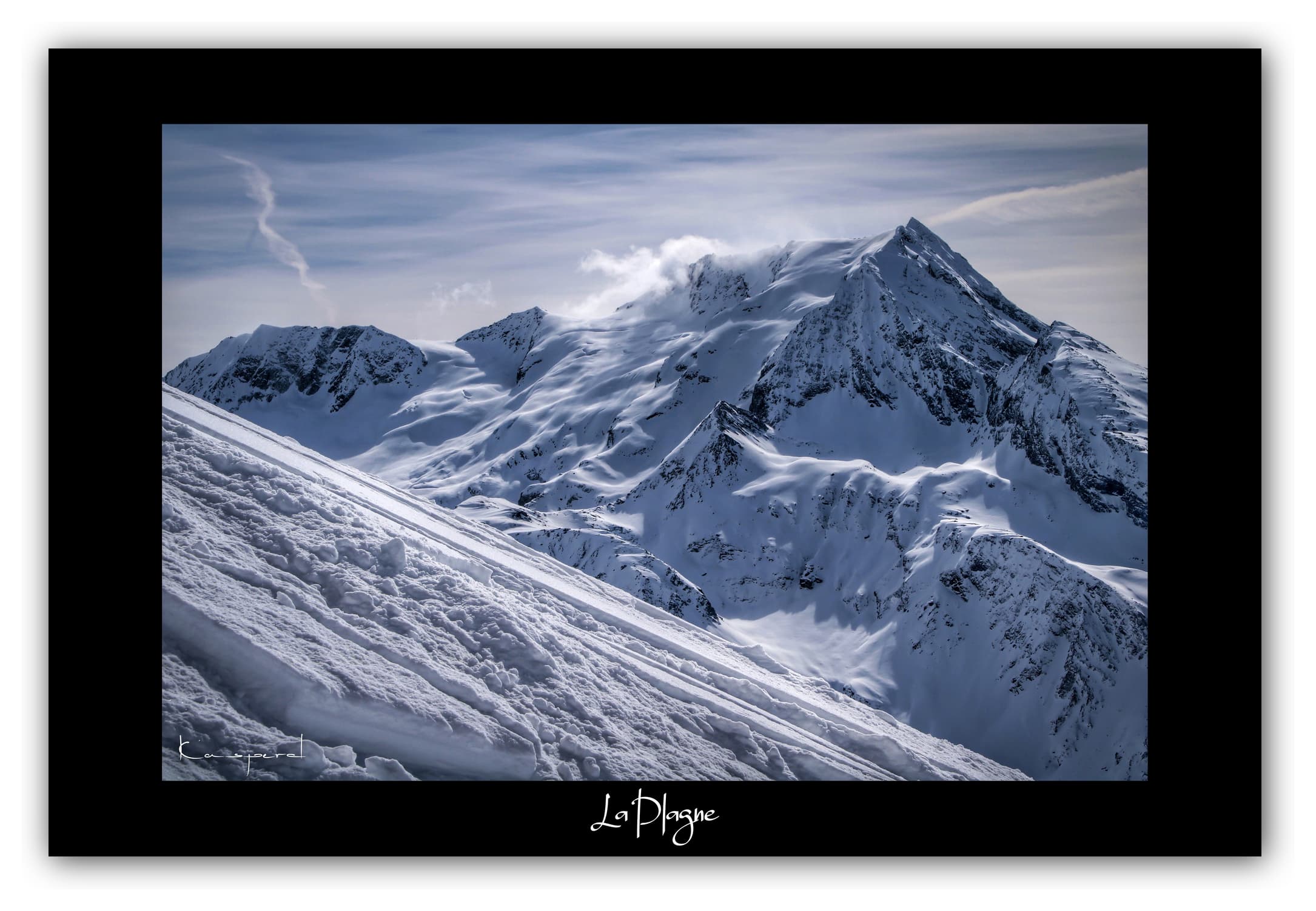 Poster Paysage d'Hiver en Savoie - Les Alpes (France). Affiches Formats 30x40 cm, 40x60 cm ou 50x70 cm. Impression sur Papier Photo. Décoration murale. Paysage Montagne.