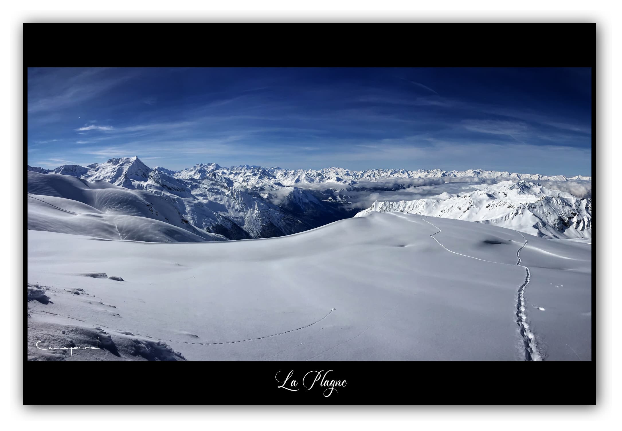 Poster Paysage d'Hiver en Savoie - Les Alpes (France). Affiches Formats 30x40 cm, 40x60 cm ou 50x70 cm. Impression sur Papier Photo. Décoration murale. Paysage Montagne.