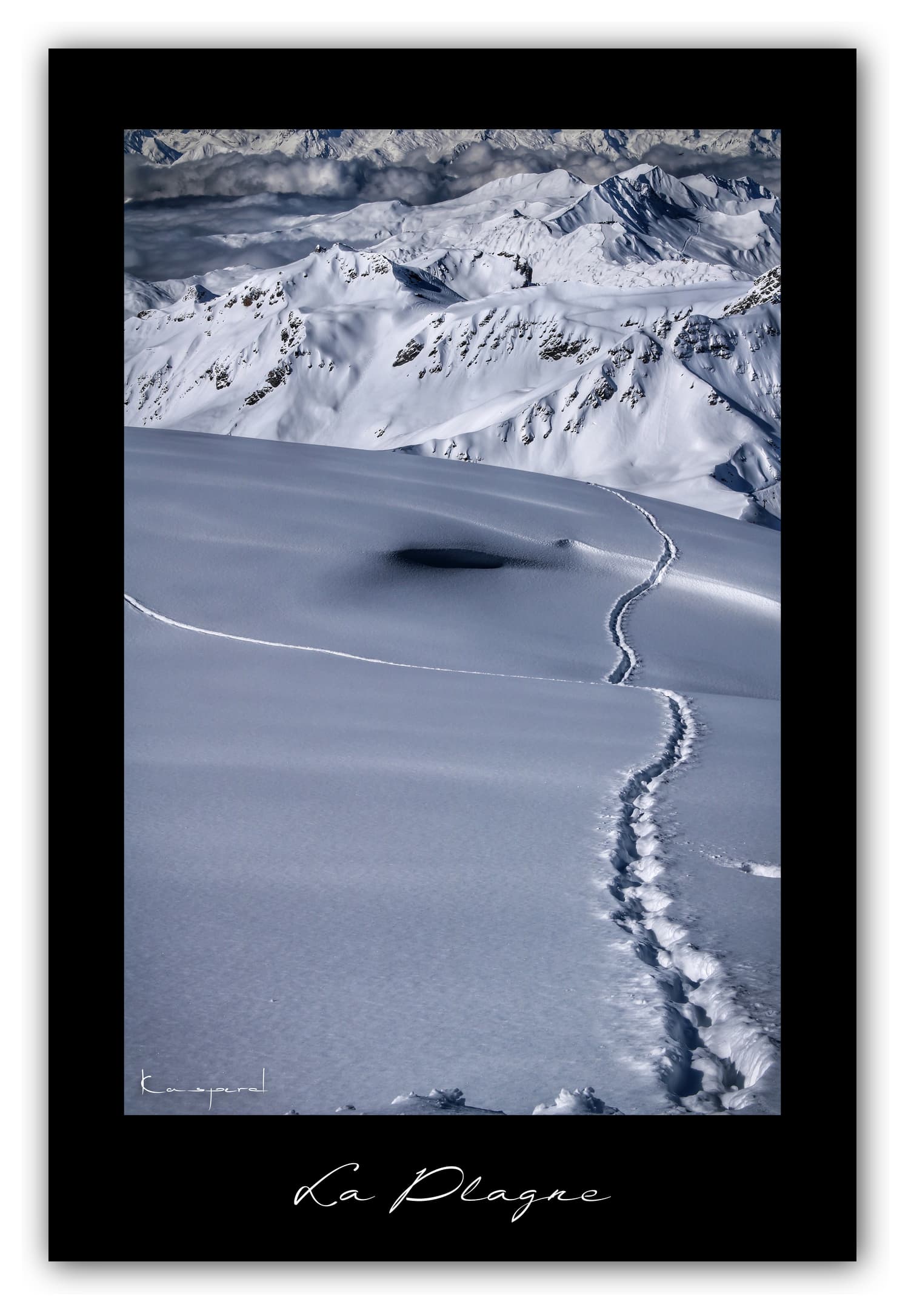 Poster Paysage d'Hiver en Savoie - Les Alpes (France). Affiches Formats 30x40 cm, 40x60 cm ou 50x70 cm. Impression sur Papier Photo. Décoration murale. Paysage Montagne.