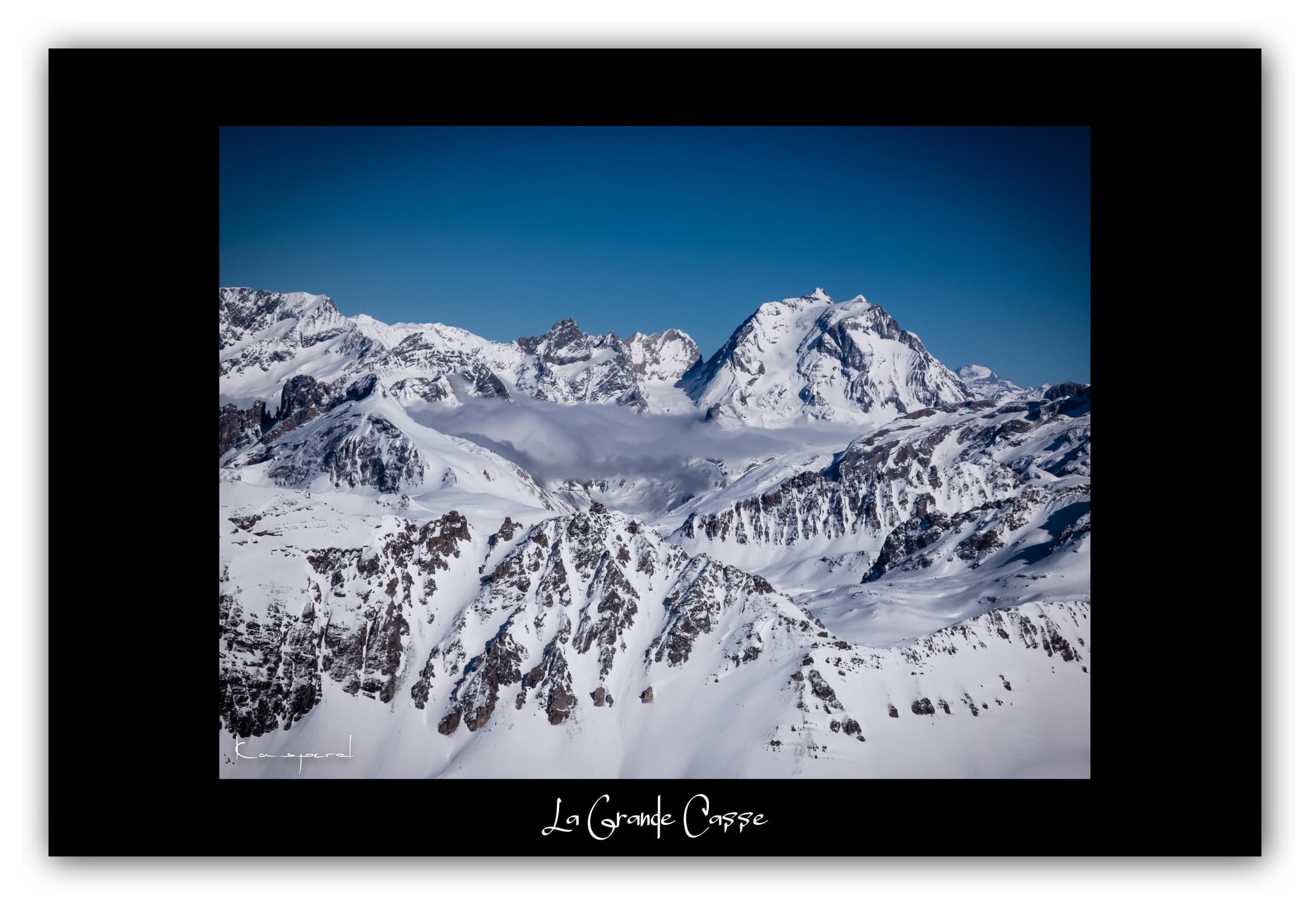 Poster La Grande Casse - Les Alpes (France). Affiches Formats 30x40 cm, 40x60 cm ou 50x70 cm. Impression sur Papier Photo. Décoration murale. Paysage Montagne.