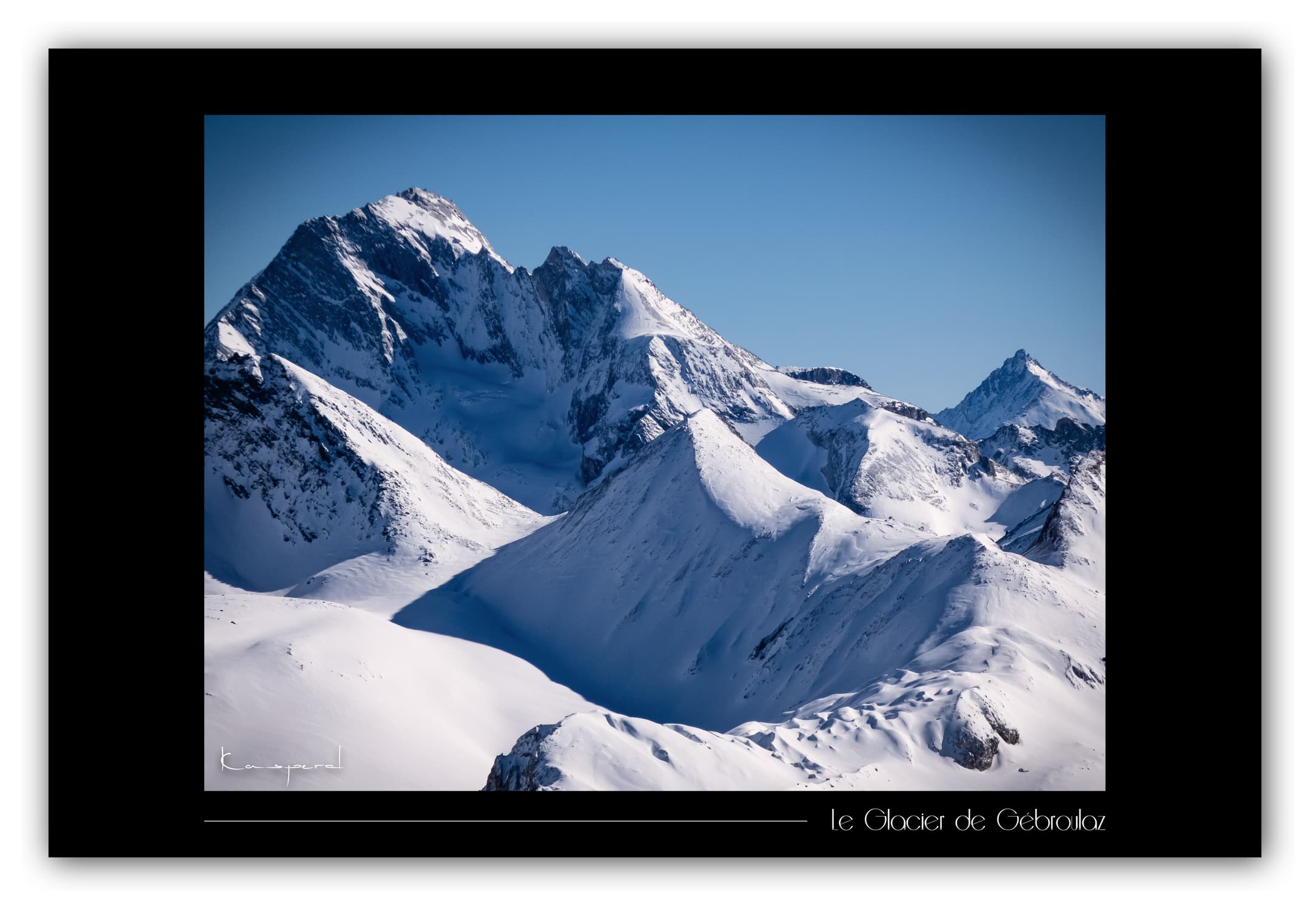 Poster Glacier de Gébroulaz - Les Alpes (France). Affiches Formats 30x40 cm, 40x60 cm ou 50x70 cm. Impression sur Papier Photo. Décoration murale. Paysage Montagne.
