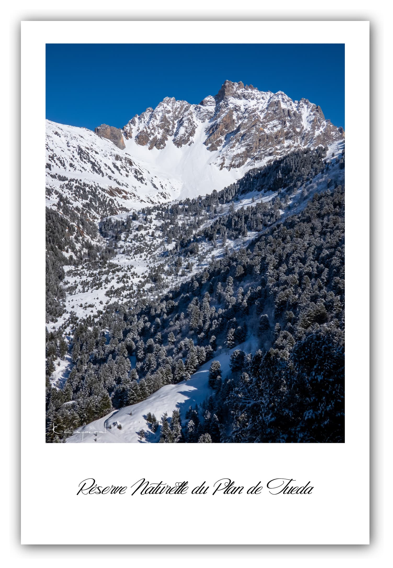 Poster Réserve Naturelle du Plan de Tuéda - Les Alpes (France). Affiches Formats 30x40 cm, 40x60 cm ou 50x70 cm. Impression sur Papier Photo. Décoration murale. Paysage Montagne.