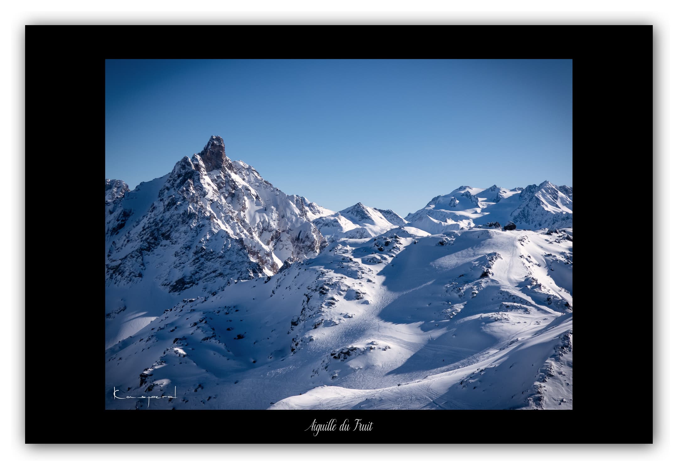 Poster Aiguille du Fruit - Les Alpes (France). Affiches Formats 30x40 cm, 40x60 cm ou 50x70 cm. Impression sur Papier Photo. Décoration murale. Paysage Montagne.