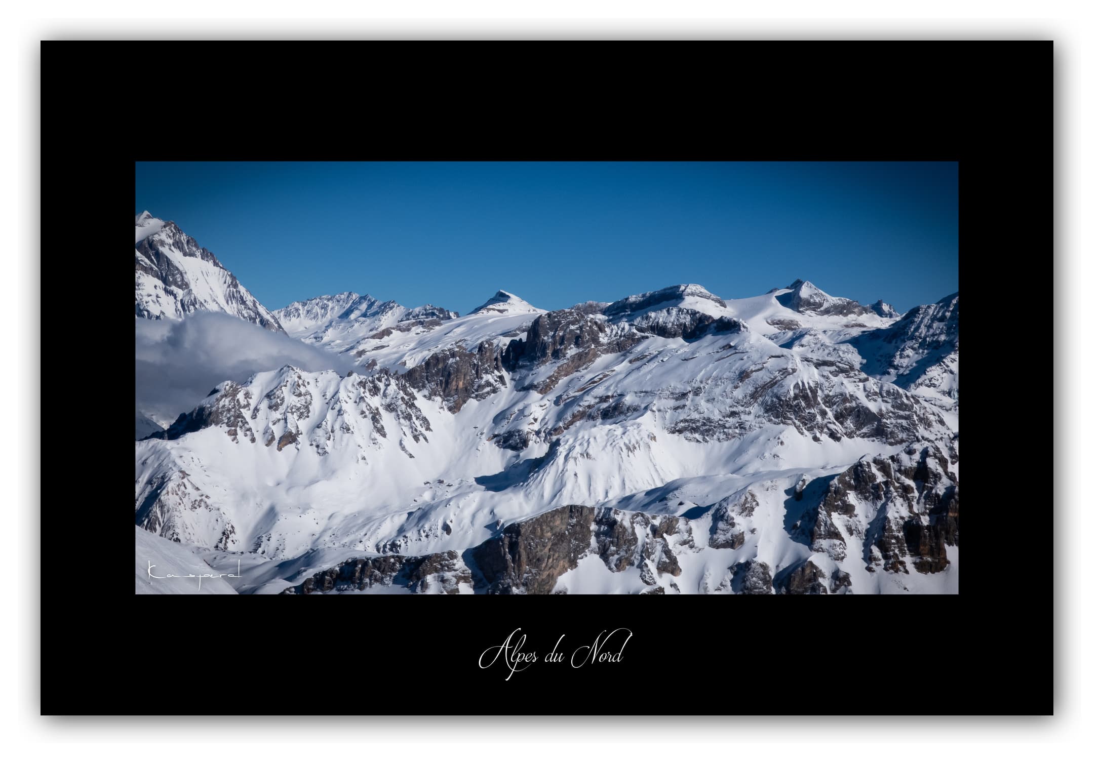Poster Alpes du Nord - Les Alpes (France). Affiches Formats 30x40 cm, 40x60 cm ou 50x70 cm. Impression sur Papier Photo. Décoration murale. Paysage Montagne.