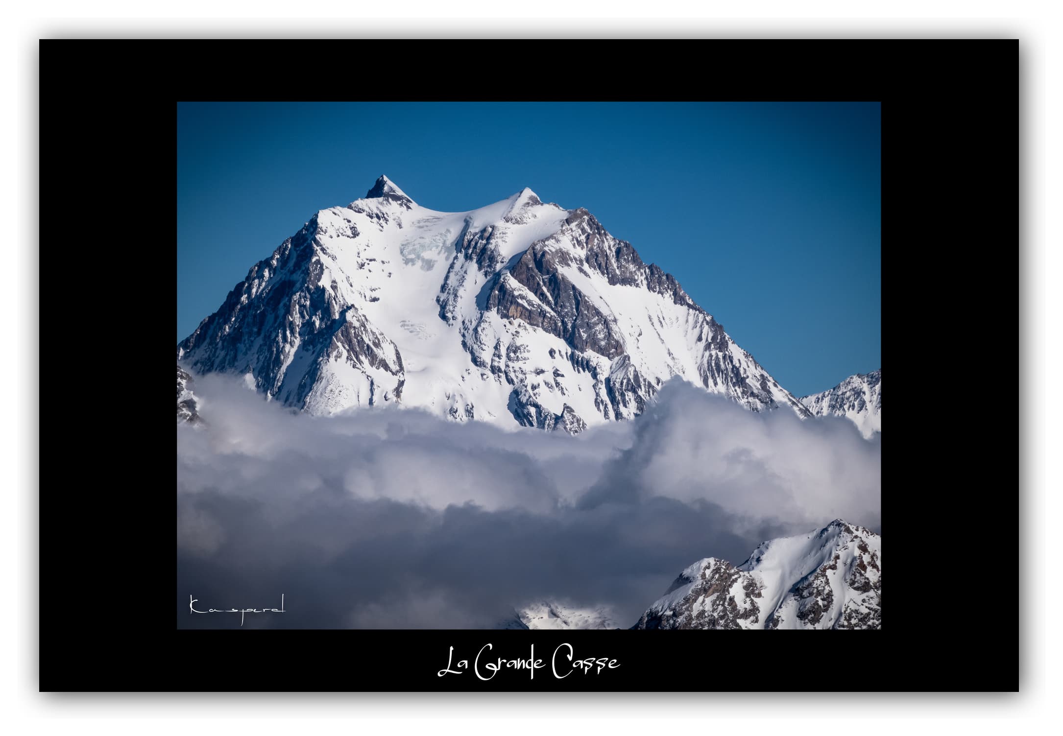 Poster La Grande Casse - Les Alpes (France). Affiches Formats 30x40 cm, 40x60 cm ou 50x70 cm. Impression sur Papier Photo. Décoration murale. Paysage Montagne.