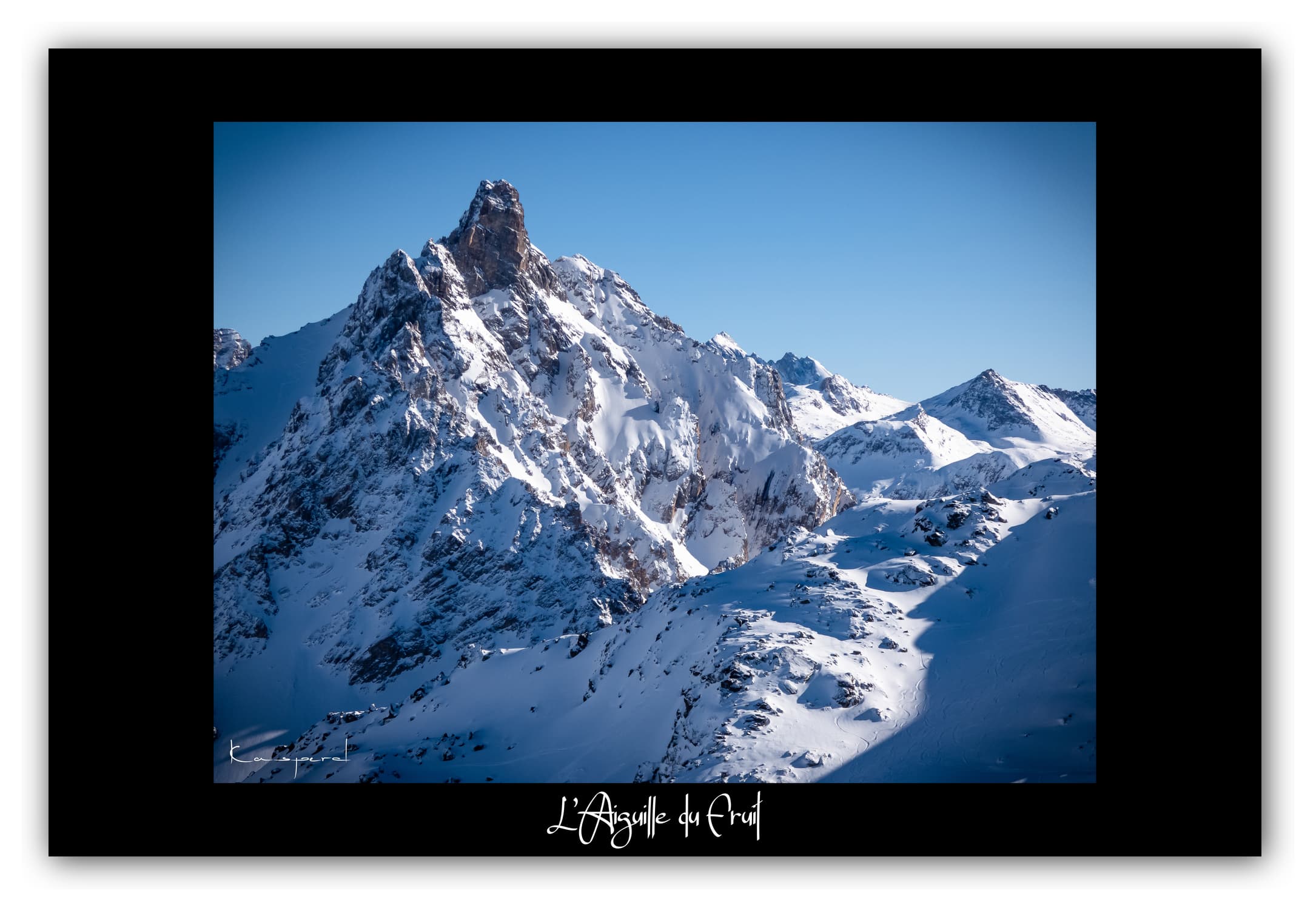 Poster Aiguille du Fruit - Les Alpes (France). Affiches Formats 30x40 cm, 40x60 cm ou 50x70 cm. Impression sur Papier Photo. Décoration murale. Paysage Montagne.