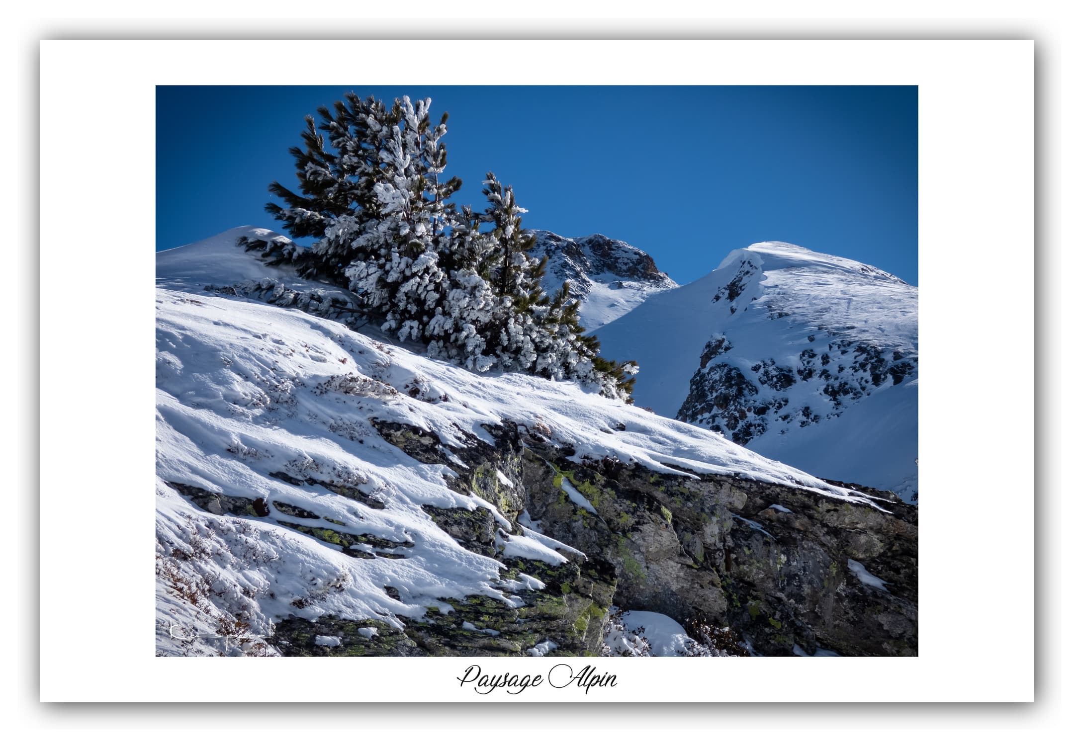 Poster Paysage Alpin - Les Alpes (France). Affiches Formats 30x40 cm, 40x60 cm ou 50x70 cm. Impression sur Papier Photo. Décoration murale. Paysage Montagne.