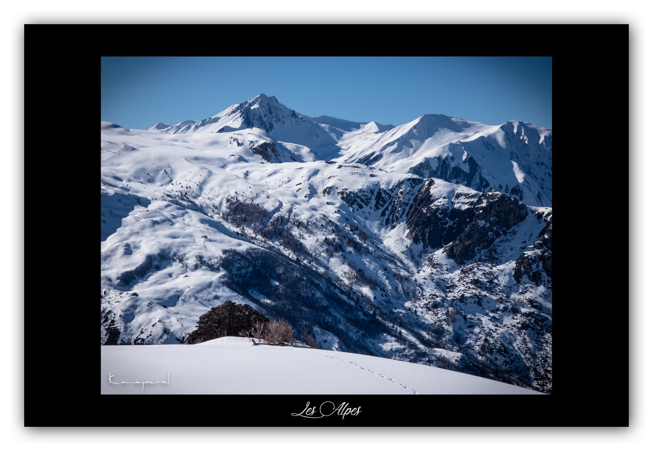 Poster Paysage Alpin - Les Alpes (France). Affiches Formats 30x40 cm, 40x60 cm ou 50x70 cm. Impression sur Papier Photo. Décoration murale. Paysage Montagne.