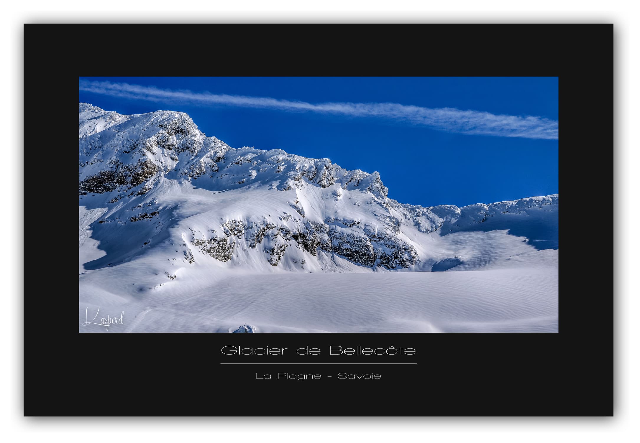 Poster Paysage d'Hiver en Savoie - Les Alpes (France). Affiches Formats 30x40 cm, 40x60 cm ou 50x70 cm. Impression sur Papier Photo. Décoration murale. Paysage Montagne.