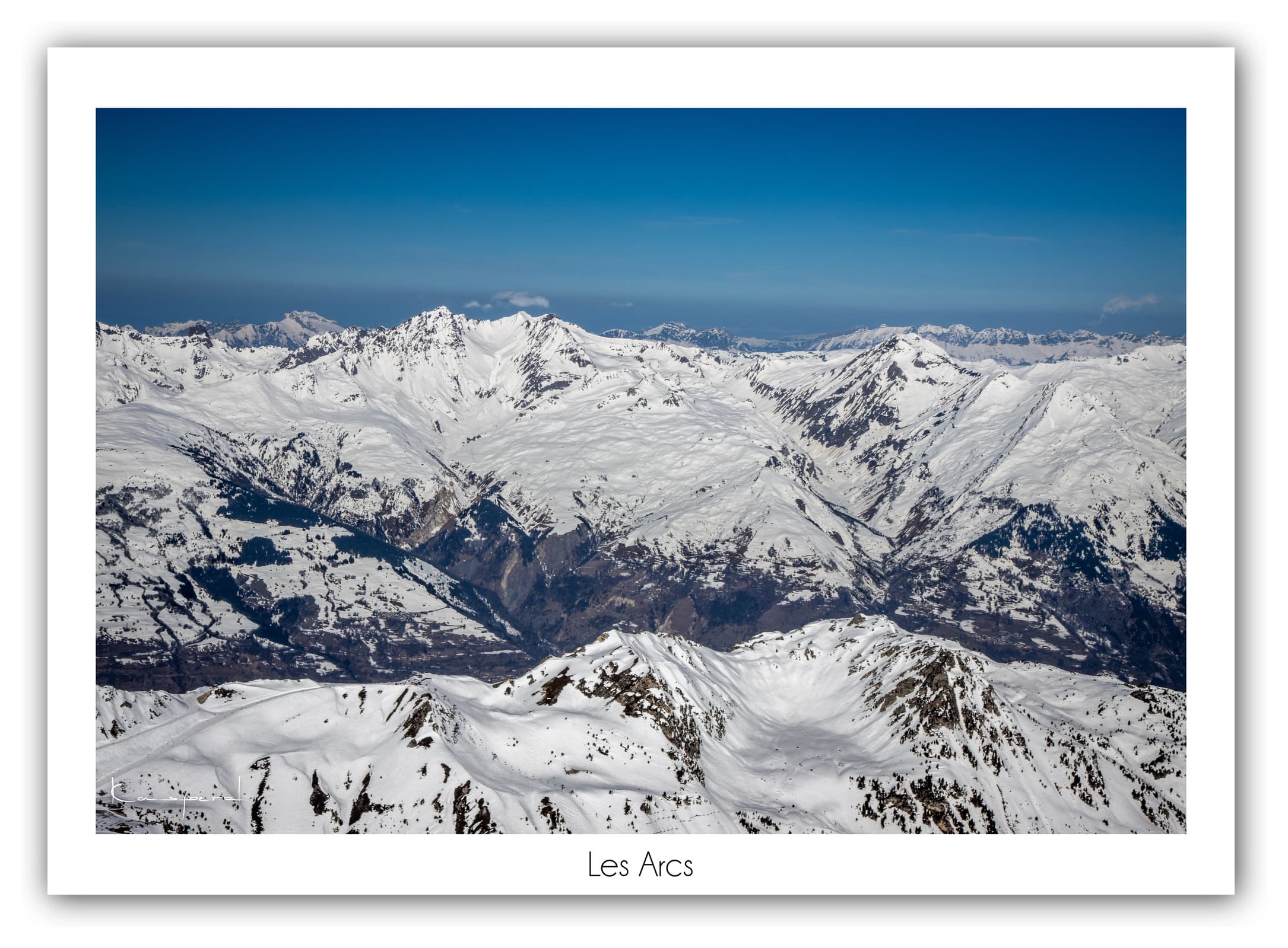Générique Poster Les Arcs - Les Alpes (France). Affiches Formats 40x30 cm, 60x40 cm ou 70x50 cm. Impression sur Papier Photo. Décoration murale. Paysage. Montagne.