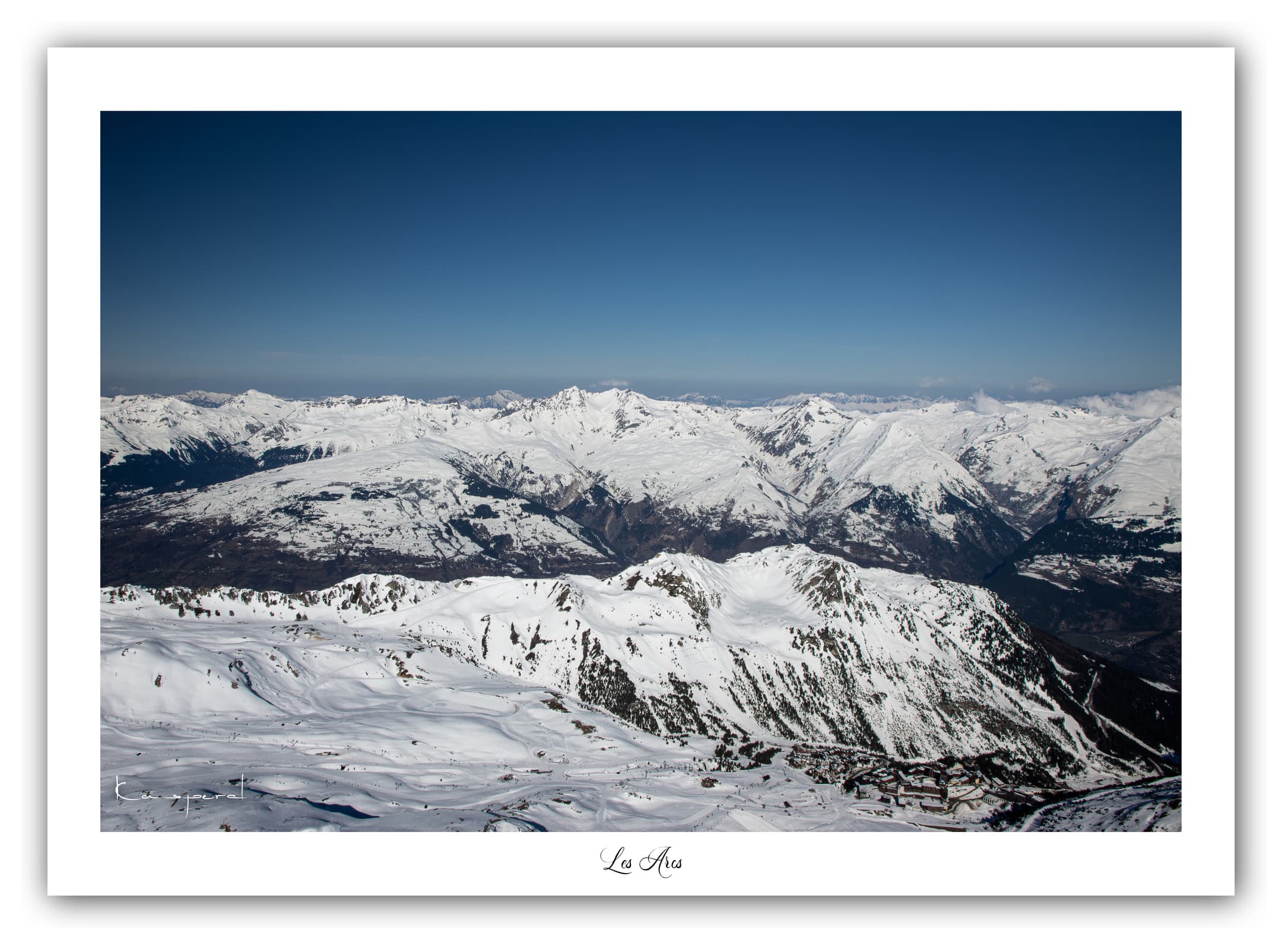 Générique Poster Les Arcs - Les Alpes (France). Affiches Formats 40x30 cm, 60x40 cm ou 70x50 cm. Impression sur Papier Photo. Décoration murale. Paysage. Montagne.