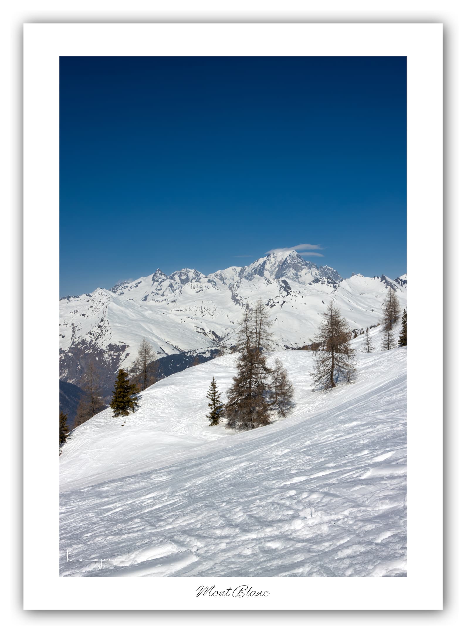 Générique Poster Le Mont Blanc - Les Alpes (France). Affiches Formats 30x40 cm, 40x60 cm ou 50x70 cm. Impression sur Papier Photo. Décoration murale. Paysage. Montagne.