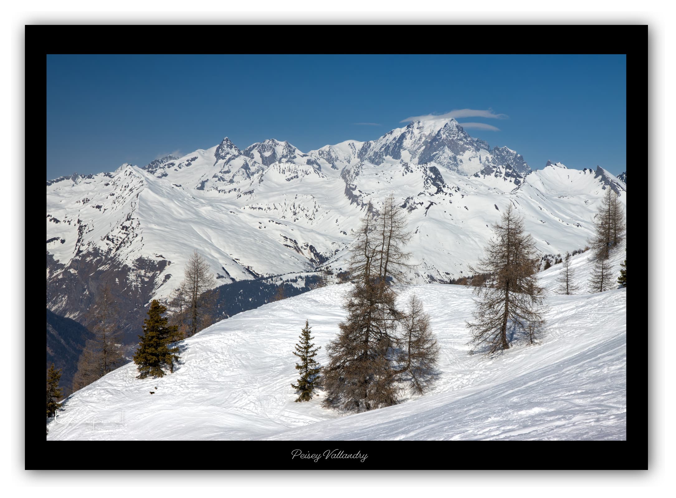 Générique Poster Le Mont Blanc - Les Alpes (France). Affiches Formats 40x30 cm, 60x40 cm ou 70x50 cm. Impression sur Papier Photo. Décoration murale. Paysage. Montagne.
