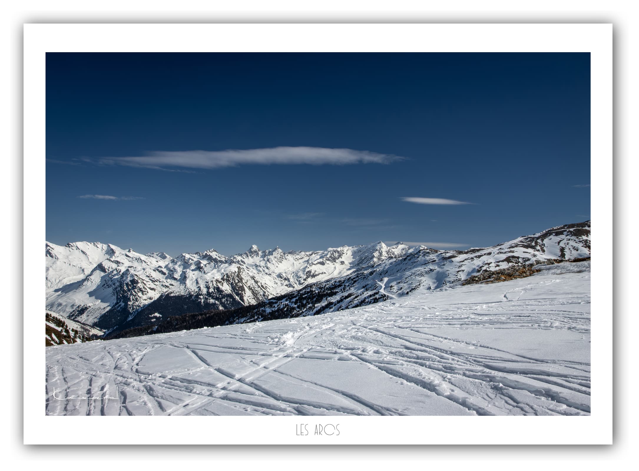 Générique Poster Les Arcs - Les Alpes (France). Affiches Formats 40x30 cm, 60x40 cm ou 70x50 cm. Impression sur Papier Photo. Décoration murale. Paysage. Montagne.