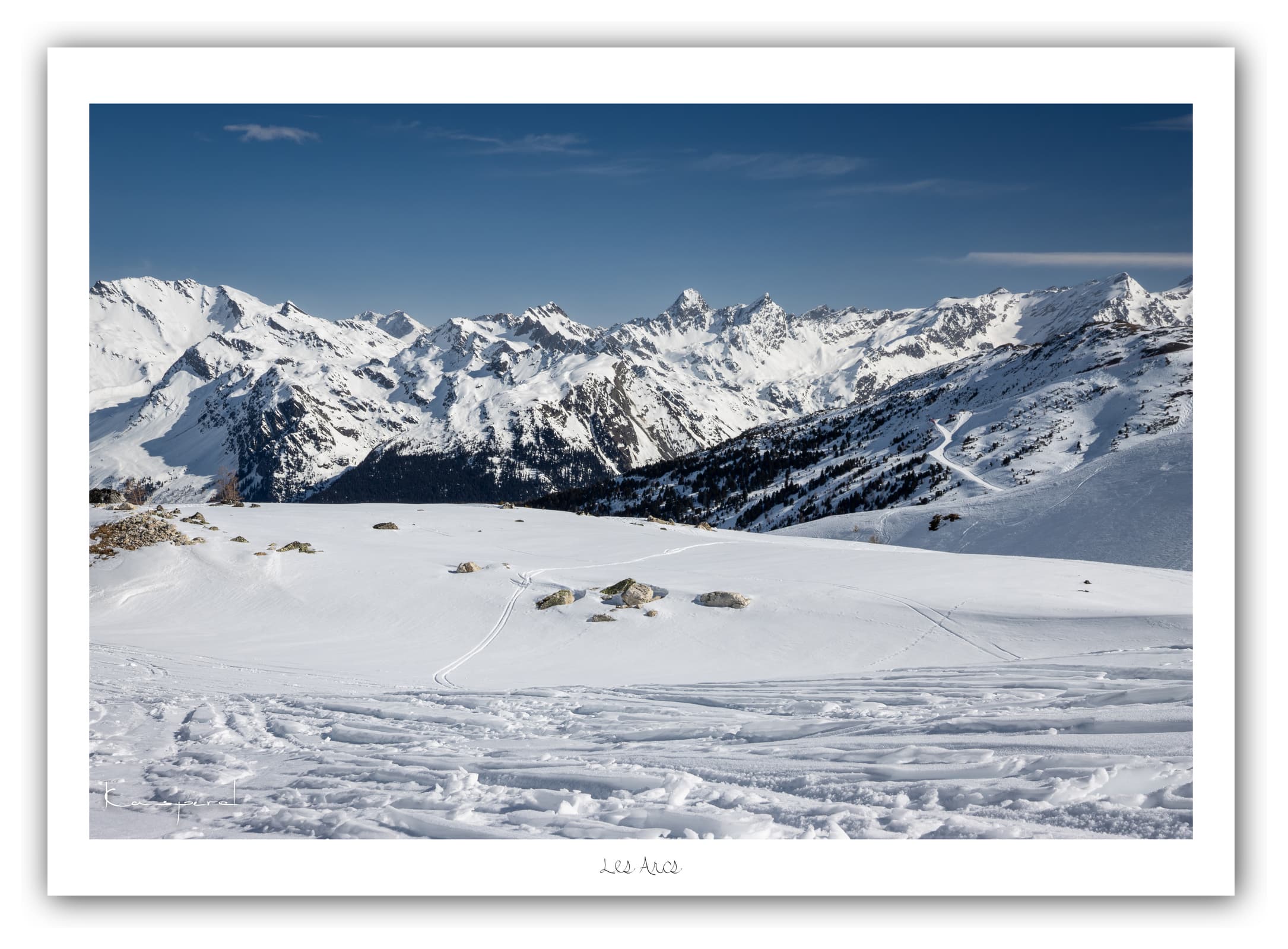 Générique Poster Les Arcs - Les Alpes (France). Affiches Formats 40x30 cm, 60x40 cm ou 70x50 cm. Impression sur Papier Photo. Décoration murale. Paysage. Montagne.