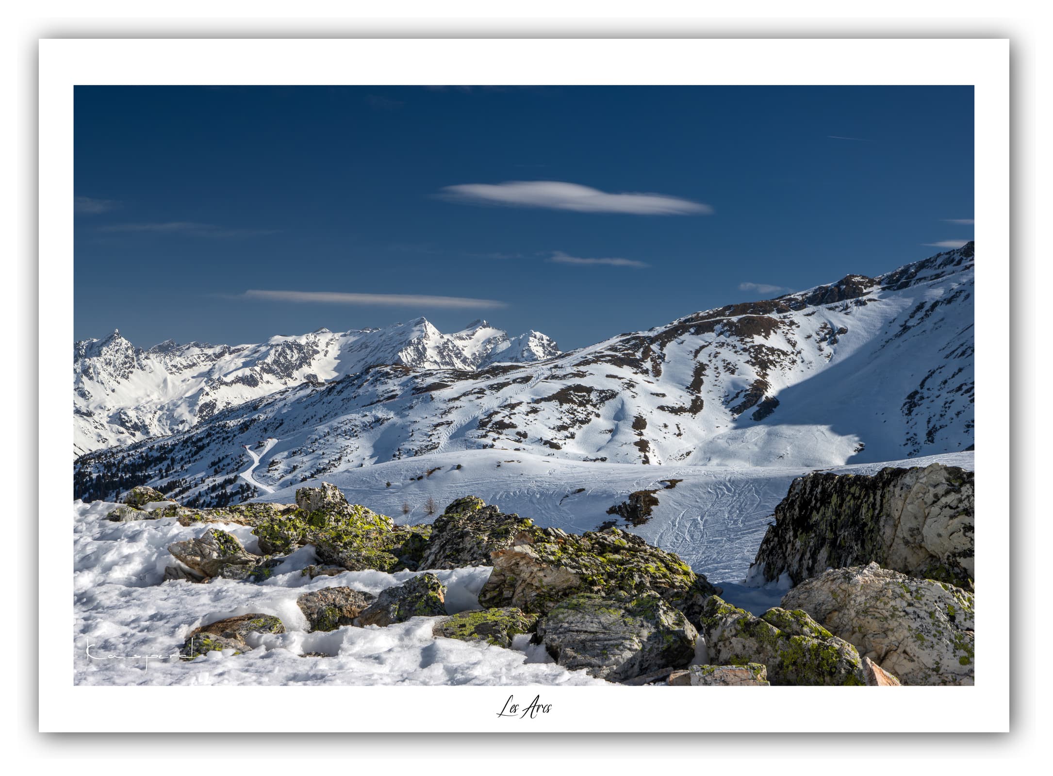 Générique Poster Les Arcs - Les Alpes (France). Affiches Formats 40x30 cm, 60x40 cm ou 70x50 cm. Impression sur Papier Photo. Décoration murale. Paysage. Montagne.