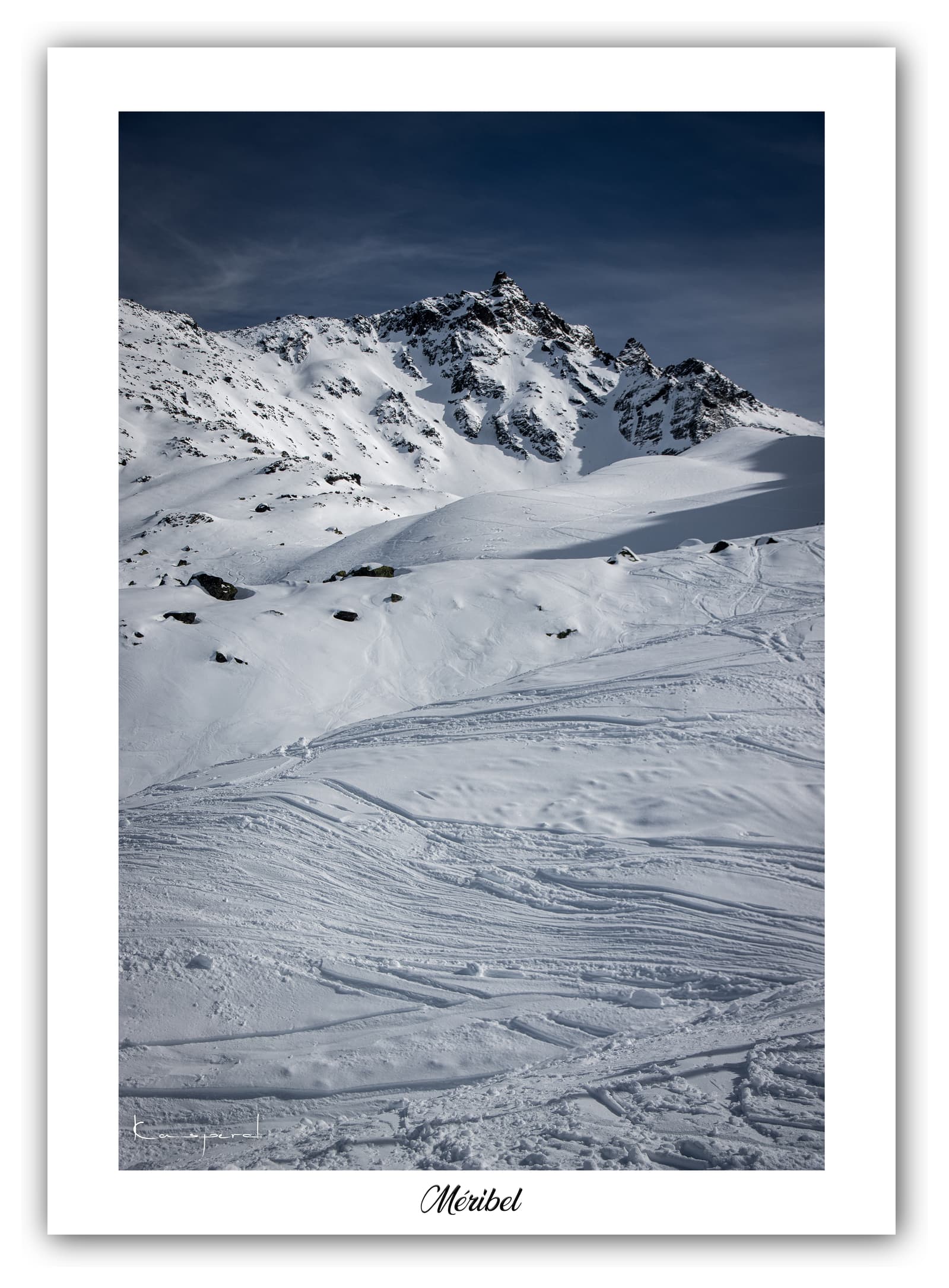 Générique Poster Méribel (Savoie). Affiches Formats 30x40cm, 40x60 cm ou 50x70 cm. Impression sur Papier Photo. Décoration murale. Paysage. Montagne.
