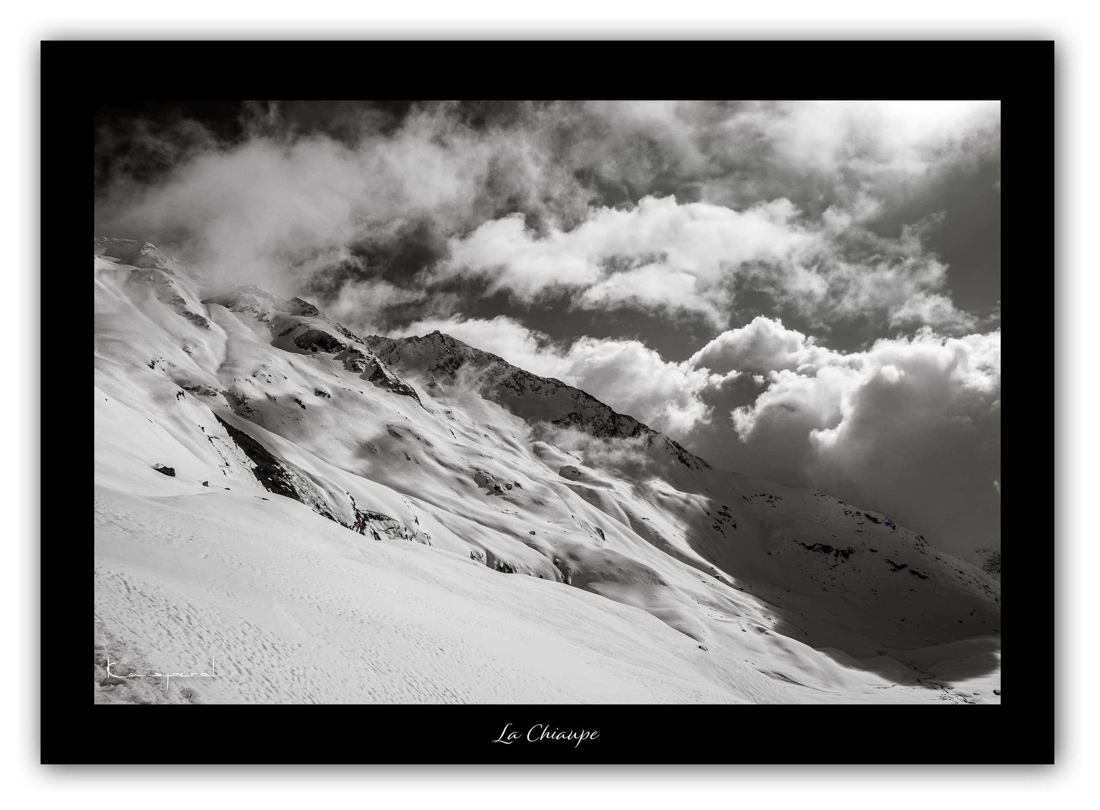 Poster Glacier de la Chiaupe - Les Alpes (France). Affiches Formats 30x40 cm, 40x60 cm ou 50x70 cm. Impression sur Papier Photo. Décoration murale. Paysage. Montagne.