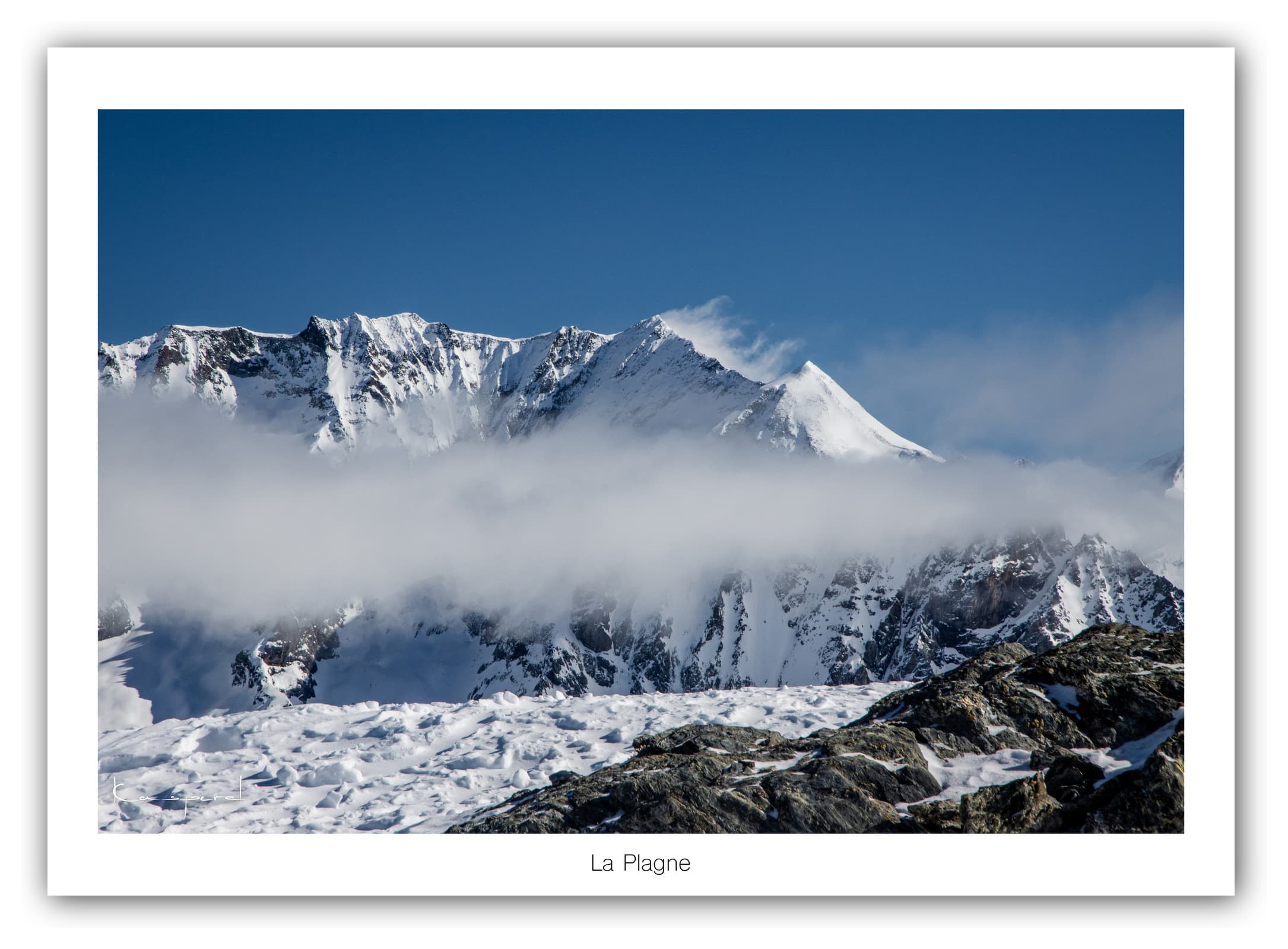 Poster La Plagne - Les Alpes (France). Affiches Formats 30x40 cm, 40x60 cm ou 50x70 cm. Impression sur Papier Photo. Décoration murale. Paysage. Montagne.