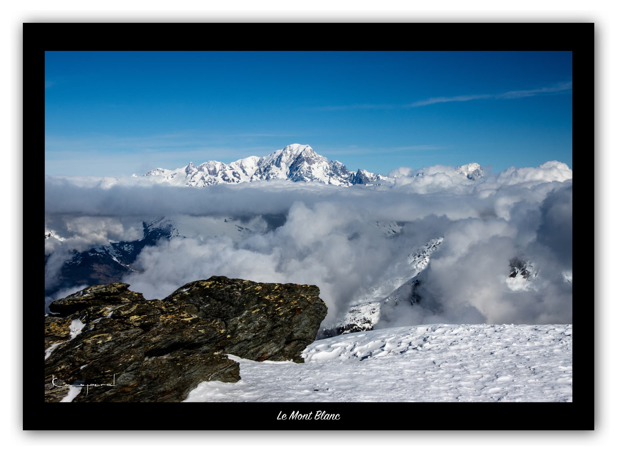 Poster Massif du Mont Blanc - Les Alpes (France). Affiches Formats 30x40 cm, 40x60 cm ou 50x70 cm. Impression sur Papier Photo. Décoration murale. Paysage. Montagne.