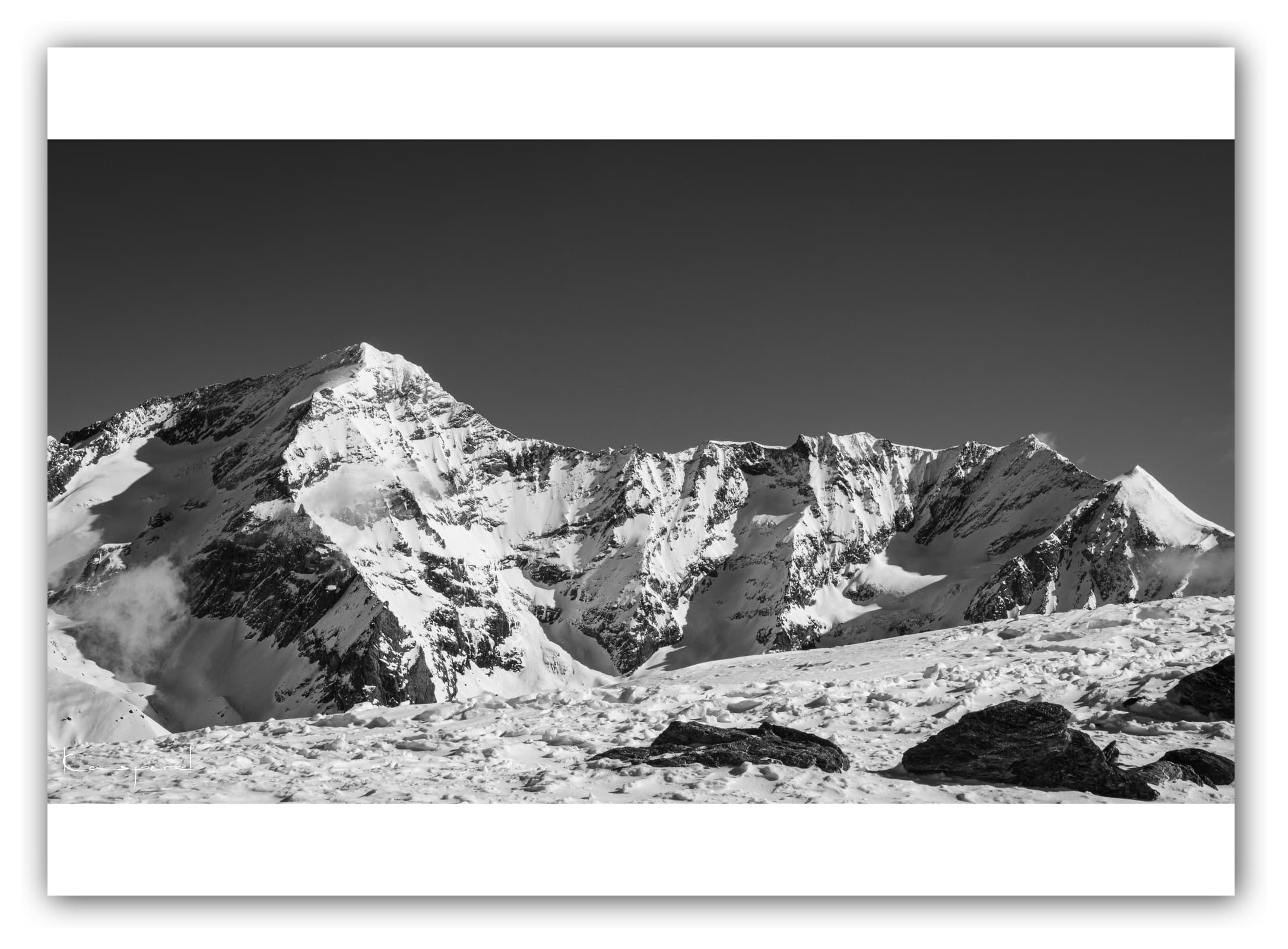 Poster Panorama Alpin - Les Alpes (France). Affiches Formats 30x40 cm, 40x60 cm ou 50x70 cm. Impression sur Papier Photo. Décoration murale. Paysage. Montagne.