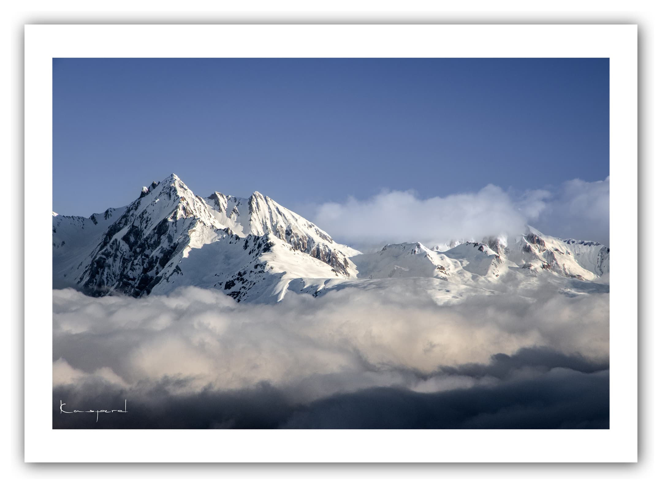 Poster La Plagne - Les Alpes (France). Affiches Formats 30x40 cm, 40x60 cm ou 50x70 cm. Impression sur Papier Photo. Décoration murale. Paysage. Montagne.