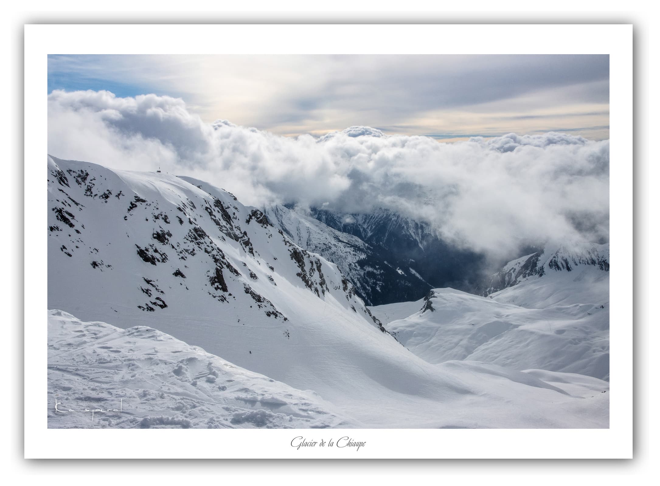 Poster Glacier de la Chiaupe - Les Alpes (France). Affiches Formats 30x40 cm, 40x60 cm ou 50x70 cm. Impression sur Papier Photo. Décoration murale. Paysage. Montagne.