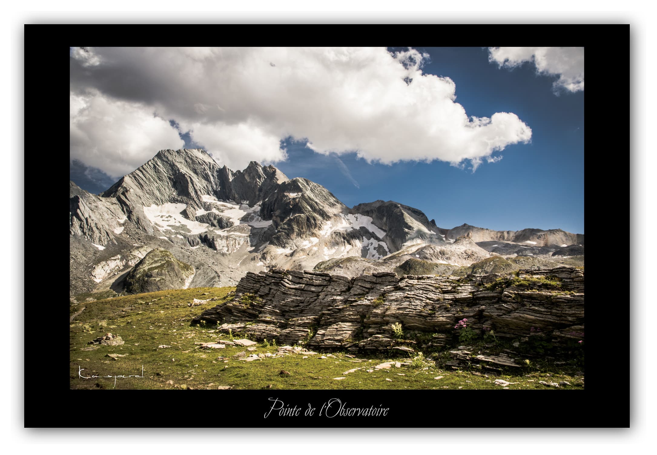 Poster Pointe de l'Observatoire - Savoie (Les Alpes - France). Affiches Formats 30x40 cm, 40x60 cm ou 50x70 cm. Impression sur Papier Photo. Décoration murale. Paysage montagne. Eté.