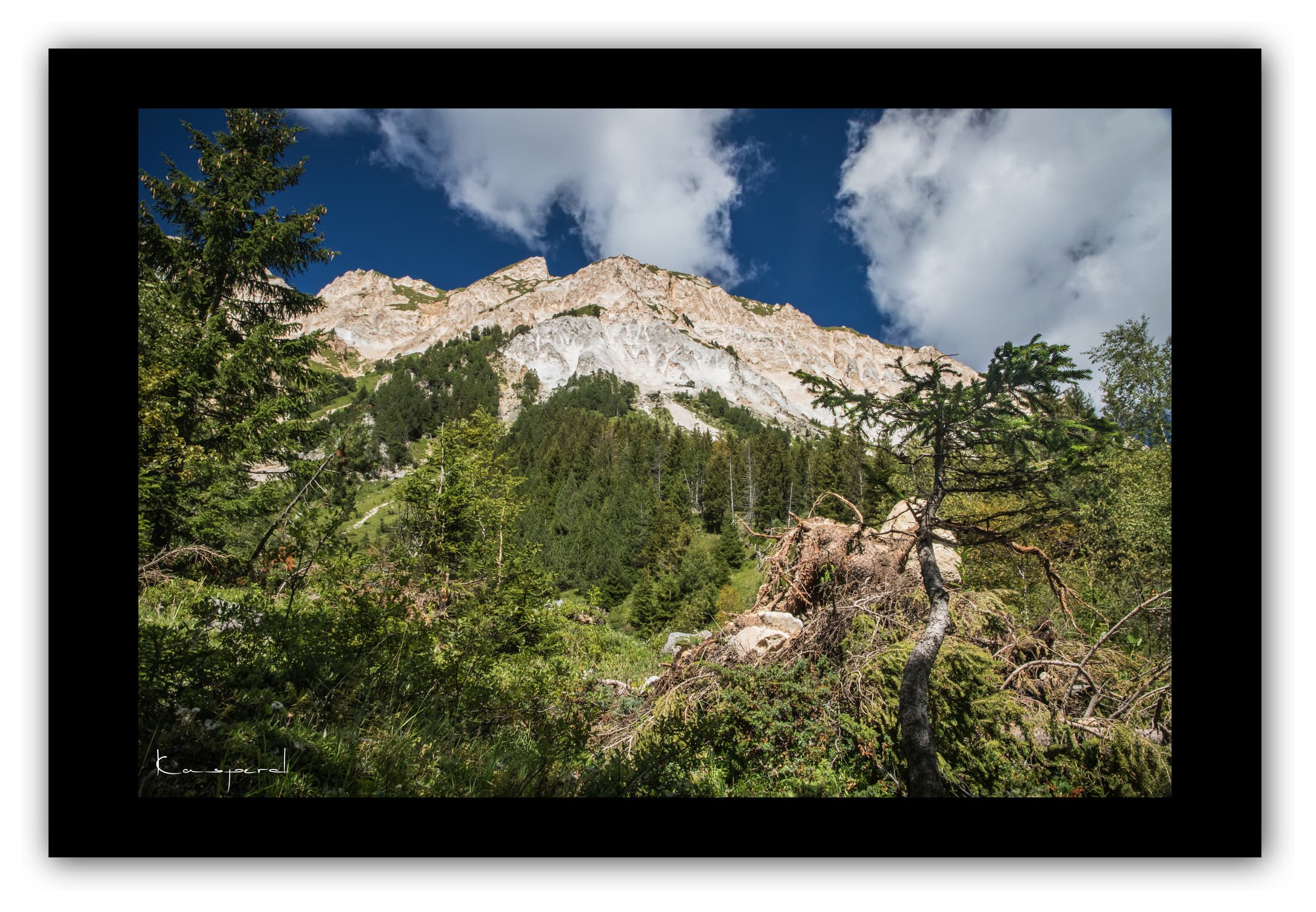 Poster Le Petit Mont Blanc - Savoie (Les Alpes - France). Affiches Formats 30x40 cm, 40x60 cm ou 50x70 cm. Impression sur Papier Photo. Décoration murale. Paysage montagne. Eté.