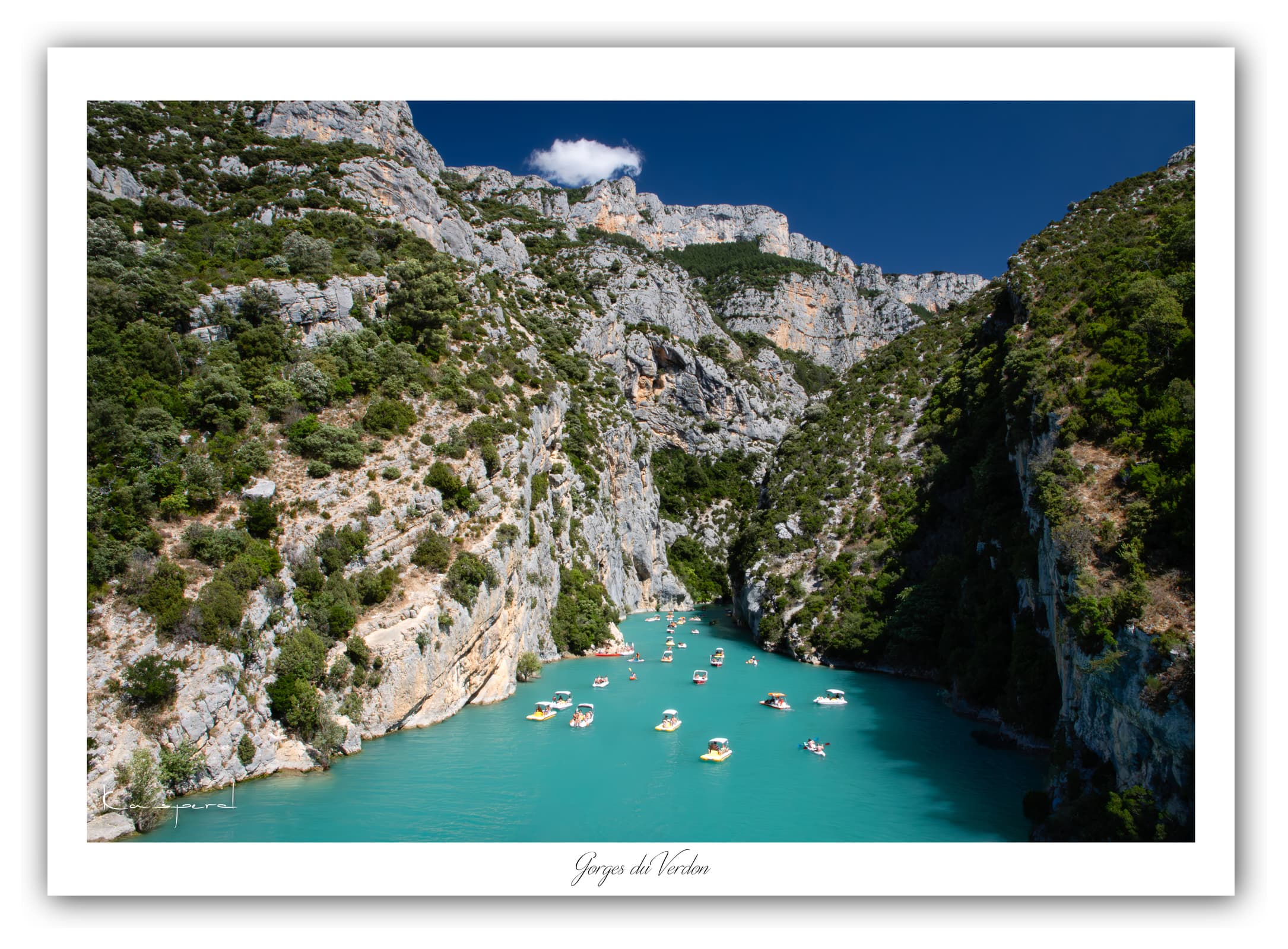 Générique Poster Gorges du Verdon (Alpes de Haute-Provence - France). Affiches Formats 30x40 cm, 40x60 cm ou 50x70 cm. Impression sur Papier Photo. Décoration murale. Lac. Paysage. Montagne.