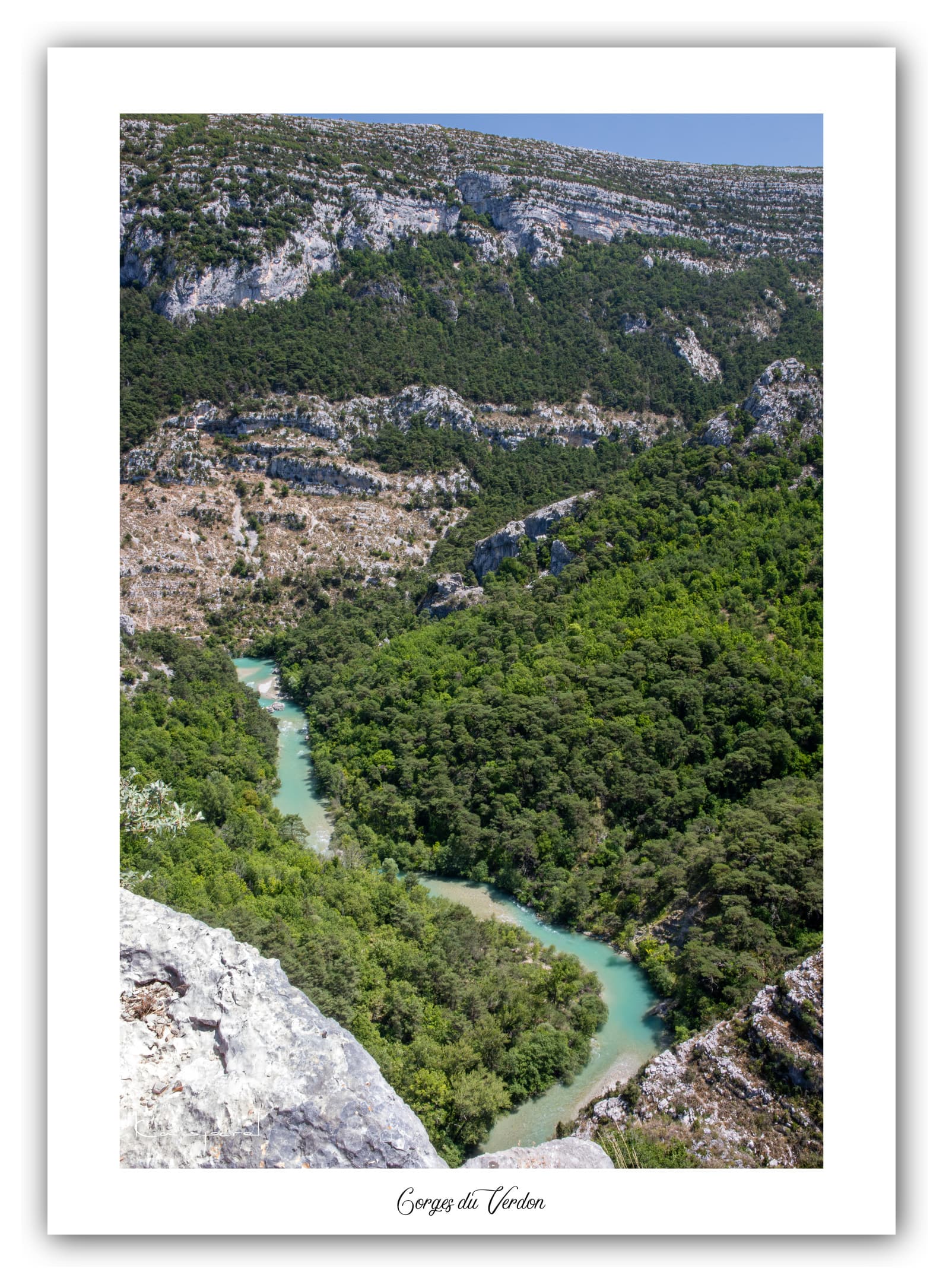 Poster Gorges du Verdon (Alpes de Haute-Provence - France). Affiches Formats 30x40 cm, 40x60 cm ou 50x70 cm. Impression sur Papier Photo. Décoration murale. Paysage. Montagne. Panorama.