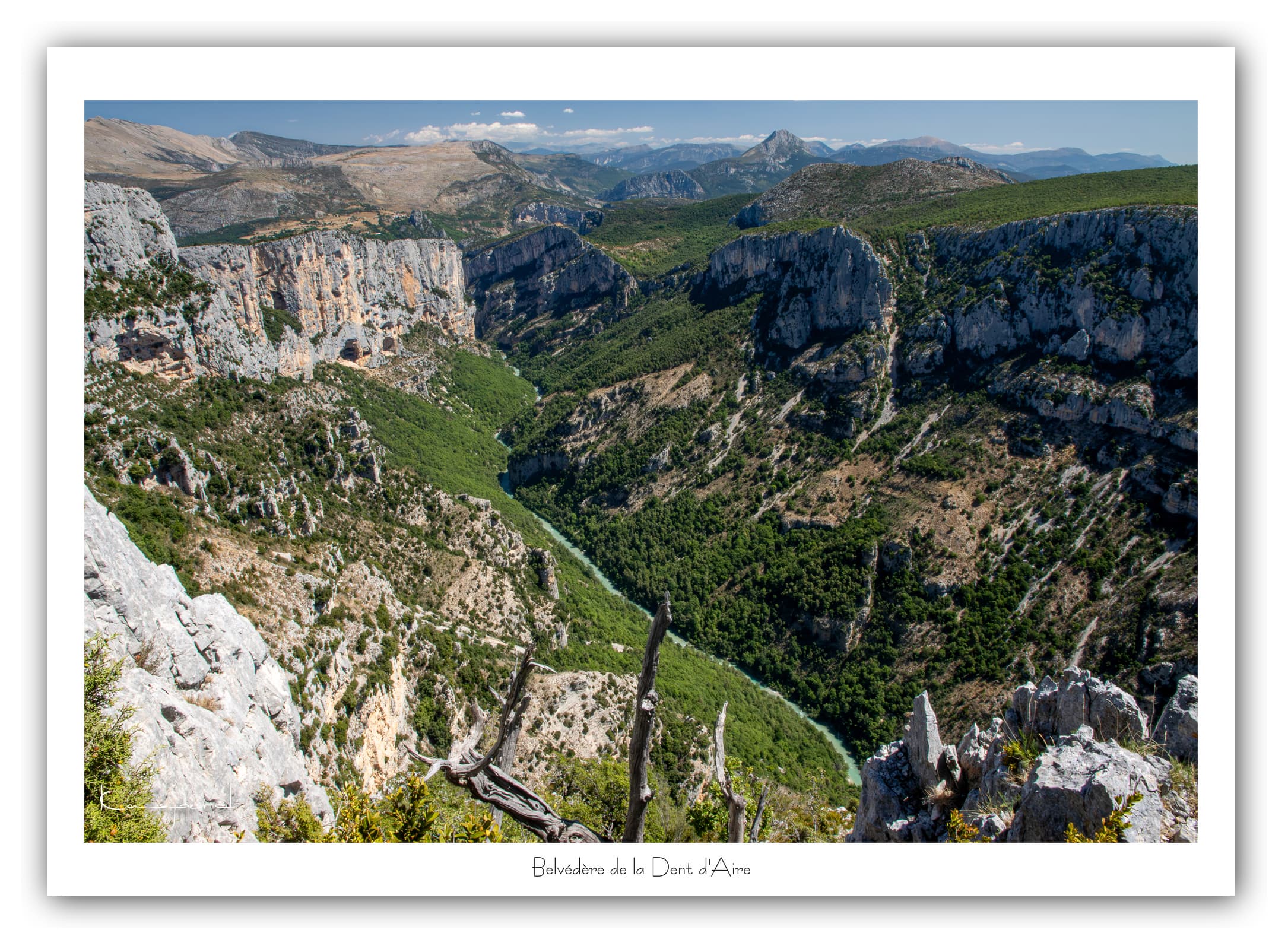 Poster Belvédère de la Dent d'Aire (Gorges du Verdon - France). Affiches Formats 30x40 cm, 40x60 cm ou 50x70 cm. Impression sur Papier Photo. Décoration murale. Paysage. Montagne. Panorama.