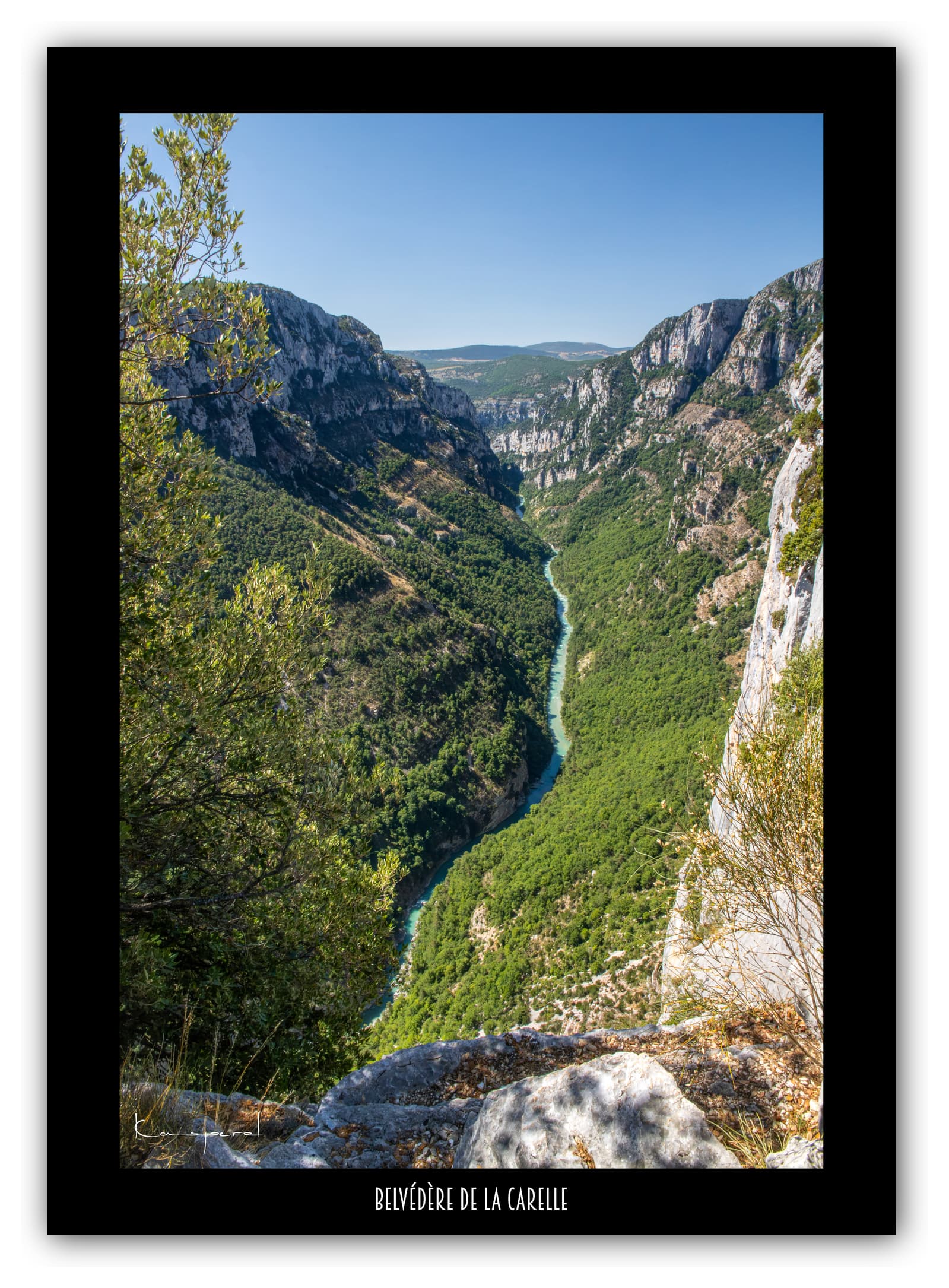 Poster Belvédère La Carelle (Gorges du Verdon - France). Affiches Formats 30x40 cm, 40x60 cm ou 50x70 cm. Impression sur Papier Photo. Décoration murale. Paysage. Montagne. Panorama.