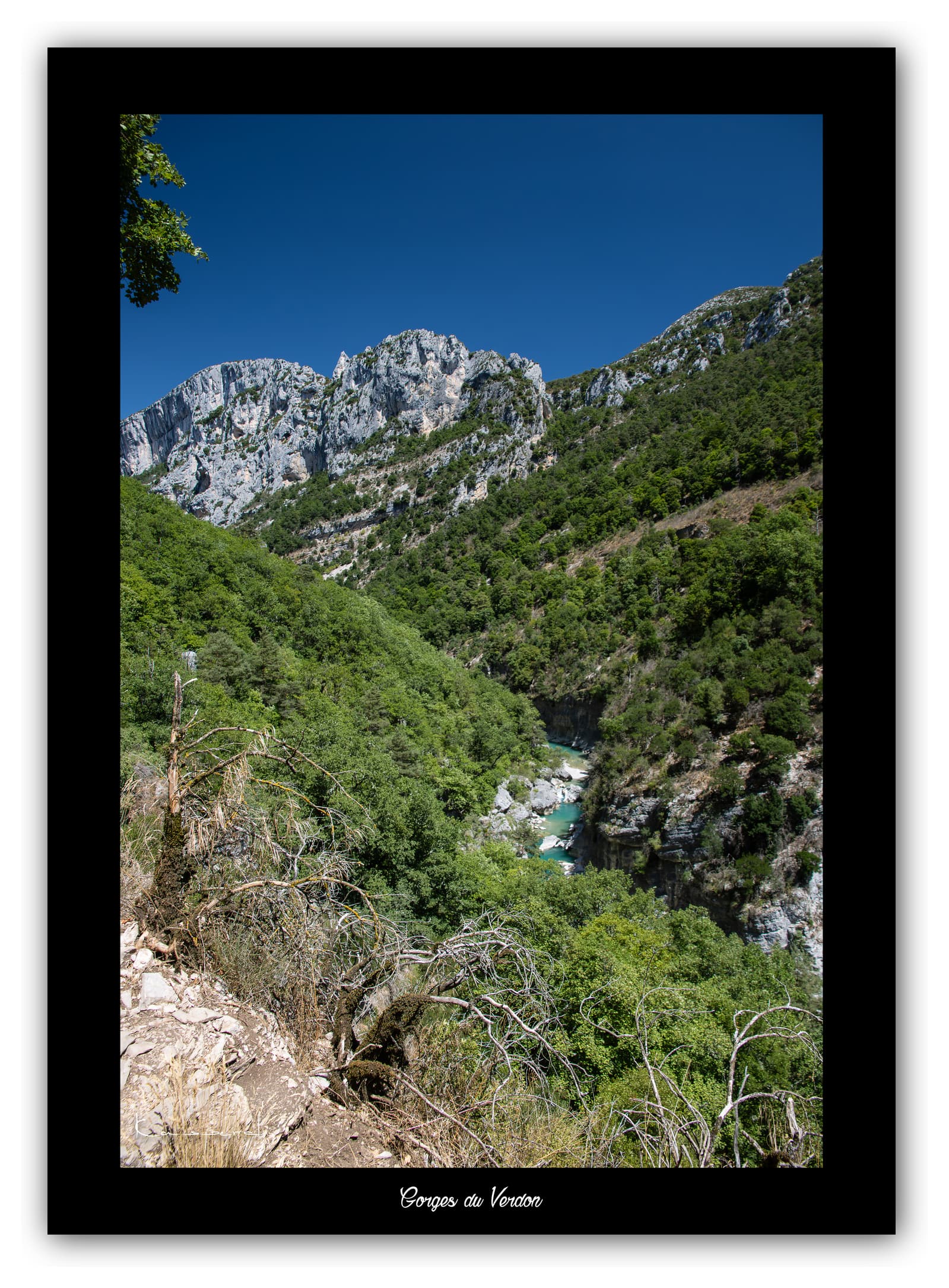 Poster Gorges du Verdon (Alpes de haute-Provence - France). Affiches Formats 30x40 cm, 40x60 cm ou 50x70 cm. Impression sur Papier Photo. Décoration murale. Paysage. Montagne. Panorama.
