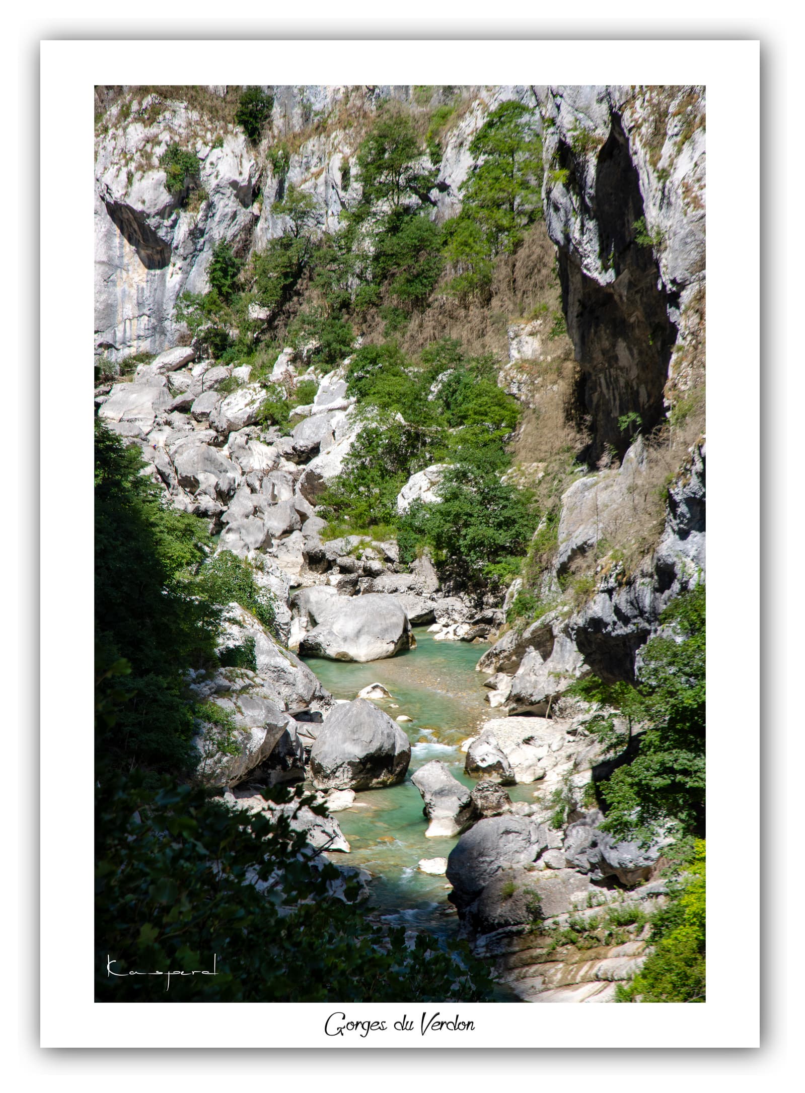 Poster Gorges du Verdon (Alpes de haute-Provence - France). Affiches Formats 30x40 cm, 40x60 cm ou 50x70 cm. Impression sur Papier Photo. Décoration murale. Paysage. Montagne. Panorama.