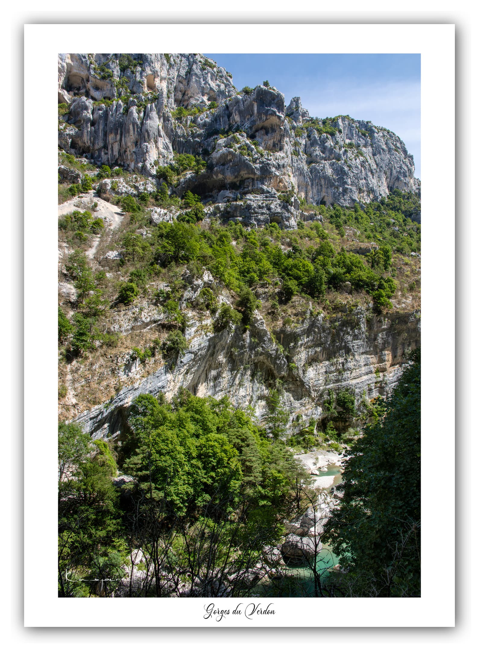 Poster Gorges du Verdon (Alpes de haute-Provence - France). Affiches Formats 30x40 cm, 40x60 cm ou 50x70 cm. Impression sur Papier Photo. Décoration murale. Paysage. Montagne. Panorama.