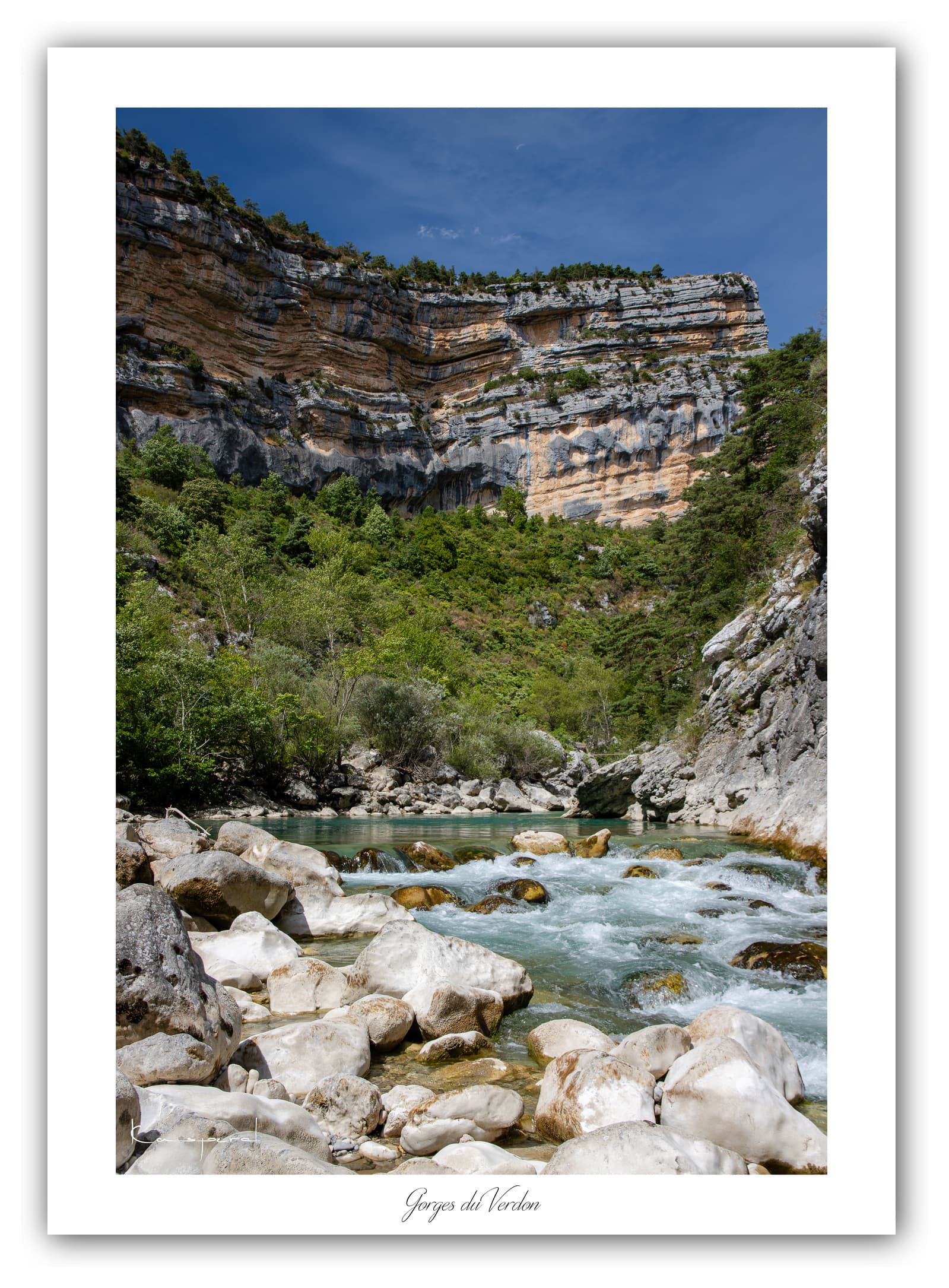 Poster Gorges du Verdon (Alpes de haute-Provence - France). Affiches Formats 30x40 cm, 40x60 cm ou 50x70 cm. Impression sur Papier Photo. Décoration murale. Paysage. Montagne. Panorama.