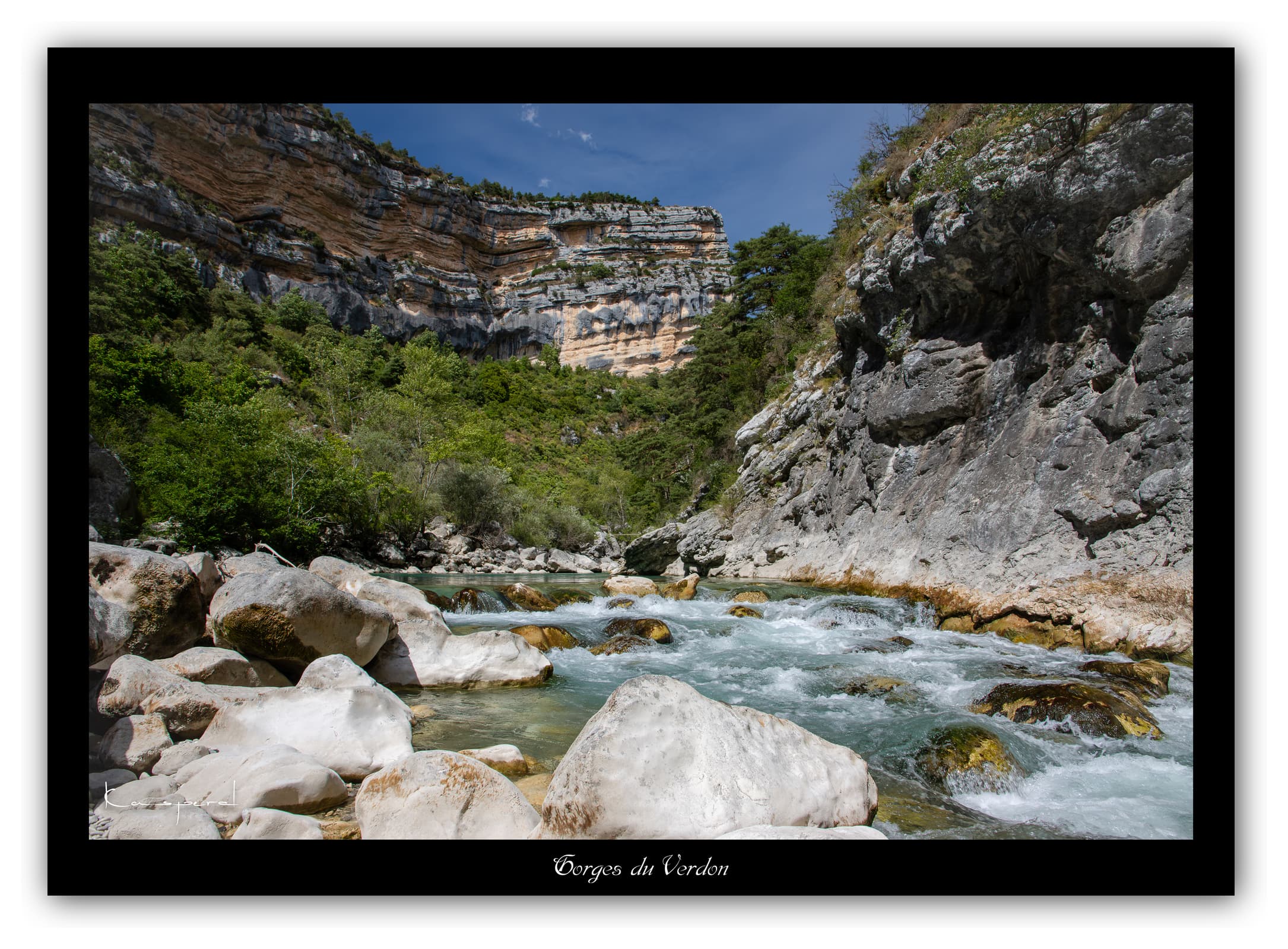 Poster Gorges du Verdon (Alpes de haute-Provence - France). Affiches Formats 30x40 cm, 40x60 cm ou 50x70 cm. Impression sur Papier Photo. Décoration murale. Paysage. Montagne. Panorama.