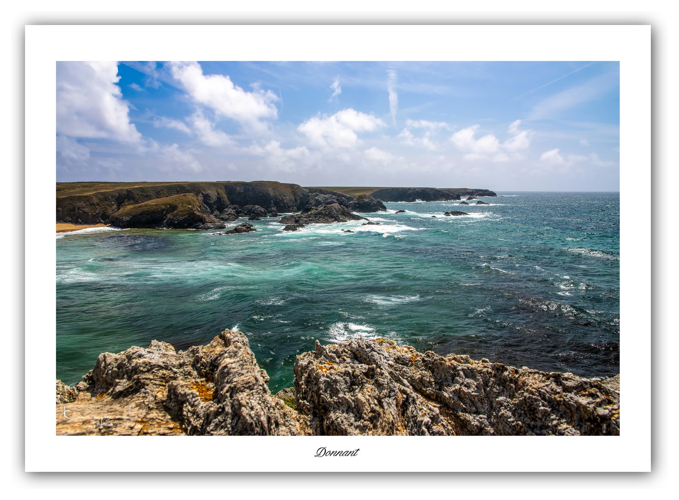 Poster L'Océan Atlantique (Bretagne - France). Affiches Formats 30x40cm, 40x60 cm ou 50x70 cm. Impression sur Papier Photo. Décoration murale. Paysage. Océan.
