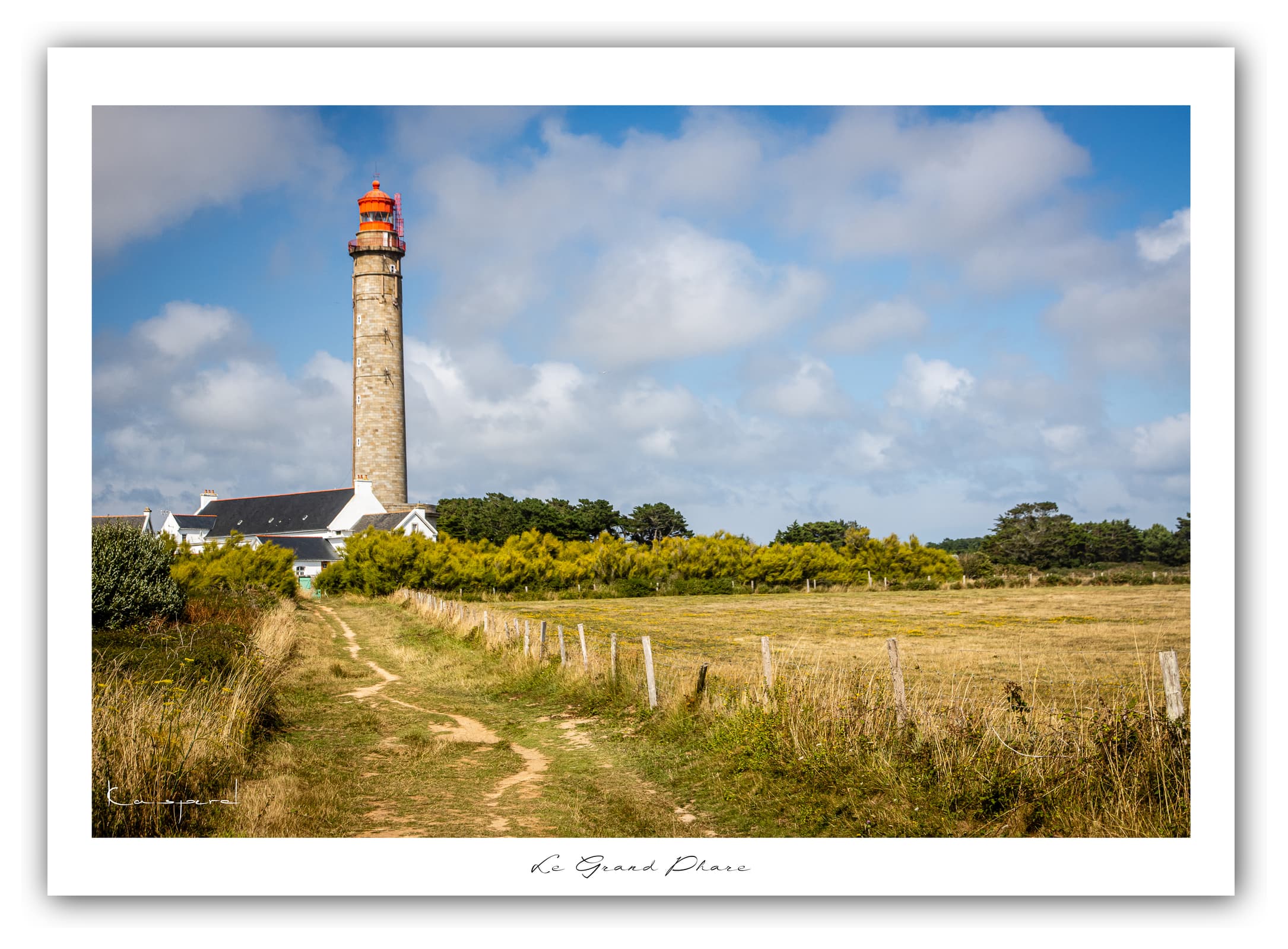 Poster Phare de Port-Goulphar (Bretagne - France). Affiches Formats 30x40cm, 40x60 cm ou 50x70 cm. Impression sur Papier Photo. Décoration murale. Paysage. Phare.