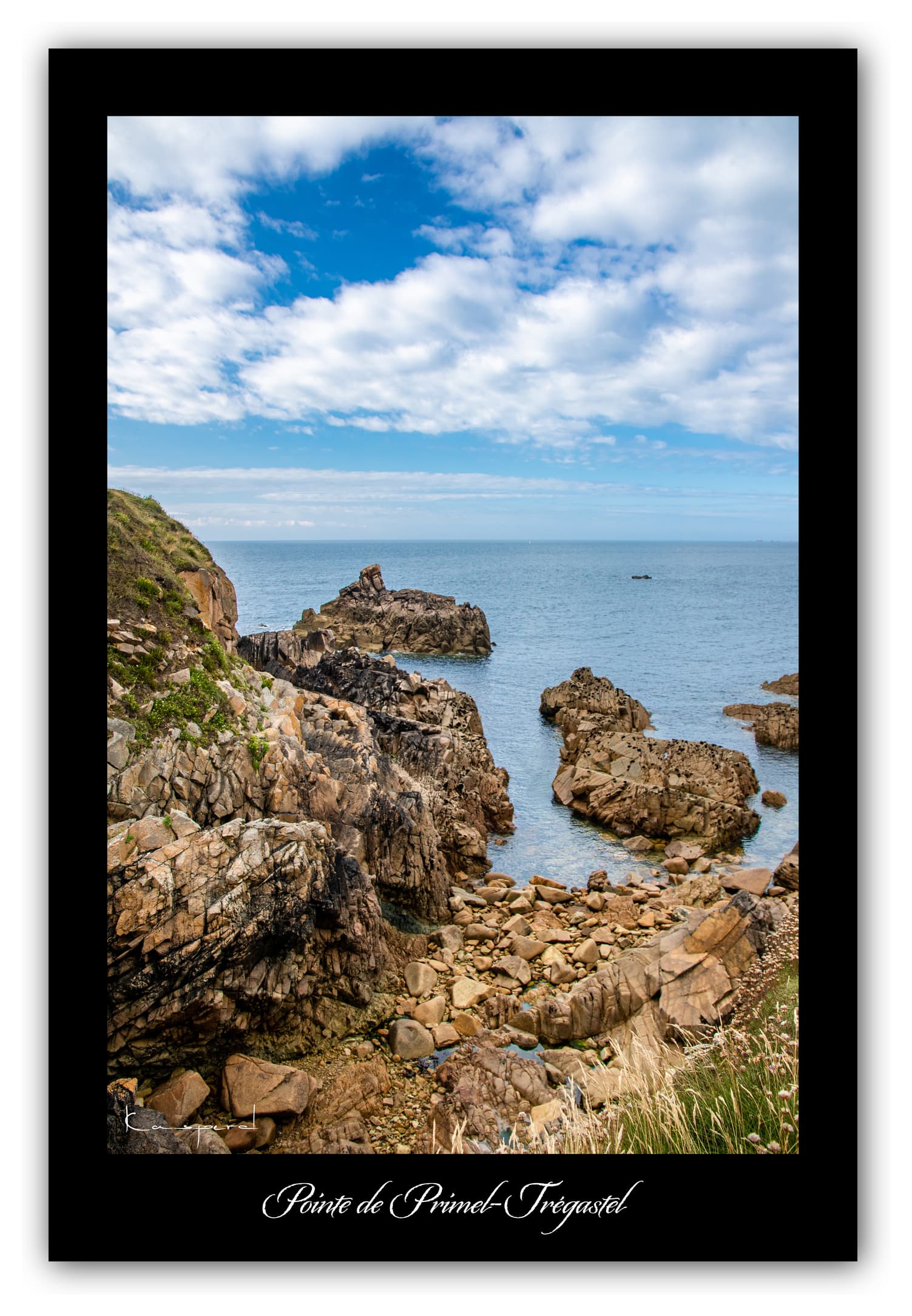 Poster Pointe de Primel-Trégastel - Bretagne (France). Affiches Formats 30x40 cm, 40x60 cm ou 50x70 cm. Impression sur Papier Photo. Décoration murale. Paysage. Mer.
