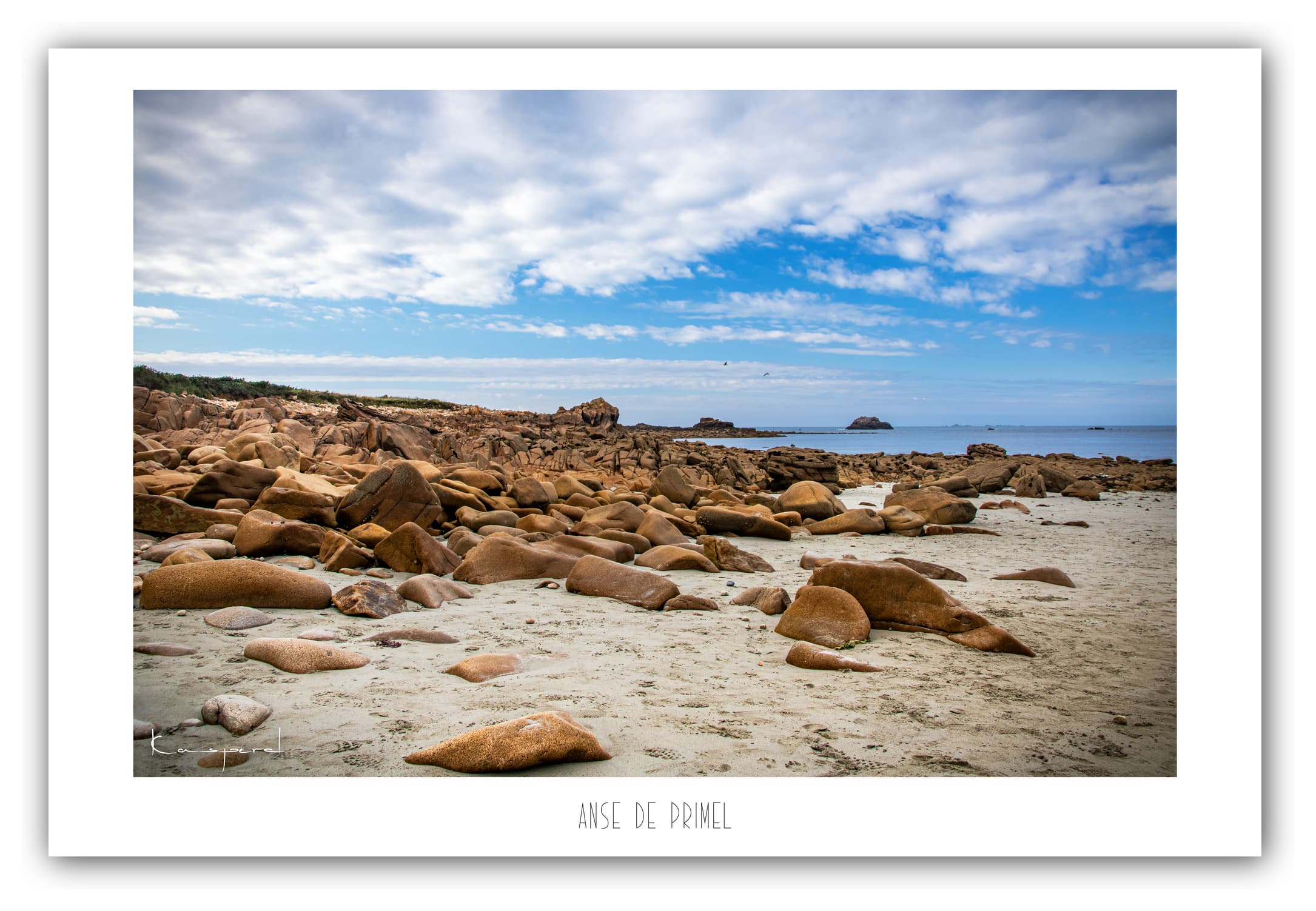 Poster Anse de Primel - Bretagne (France). Affiches Formats 30x40 cm, 40x60 cm ou 50x70 cm. Impression sur Papier Photo. Décoration murale. Paysage. Mer.